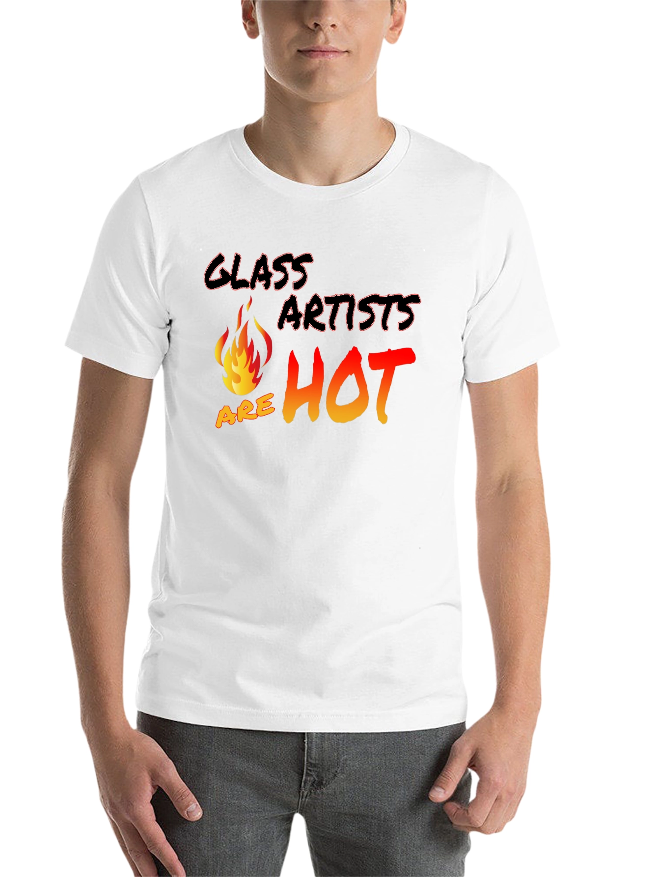 Black Glass Artists Are Hot Black T-Shirt view 14