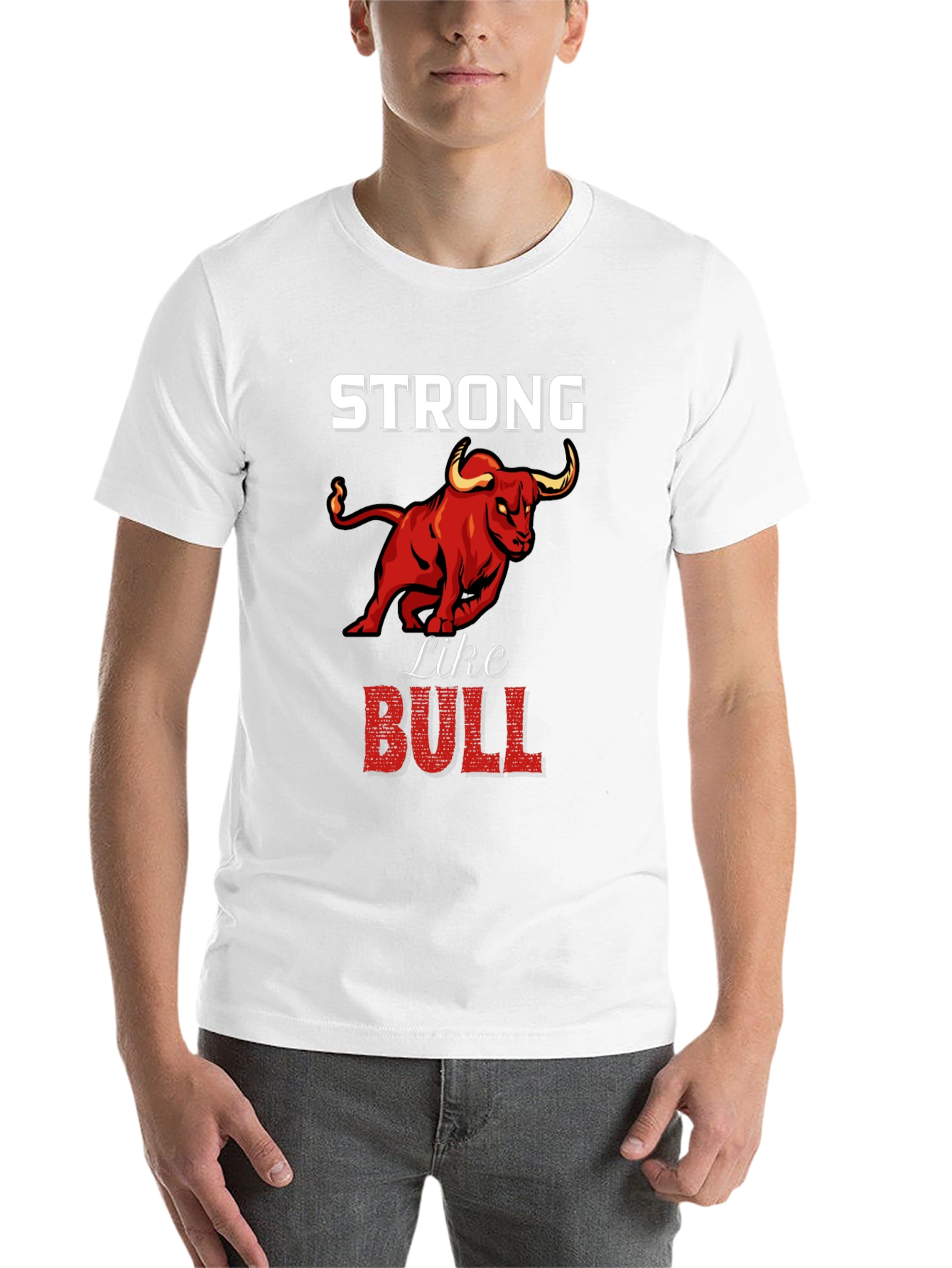 Black Strong Like Bull Graphic Tee view 14