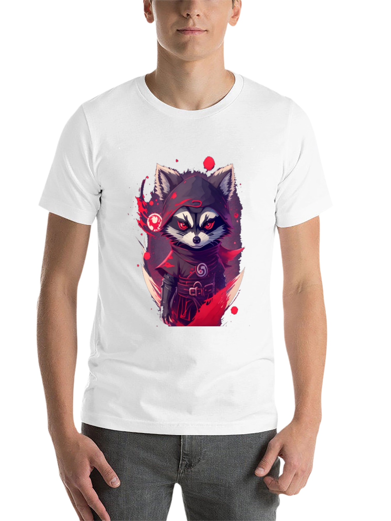 Black Ninja Raccoon Graphic Tee - Urban Style view 14