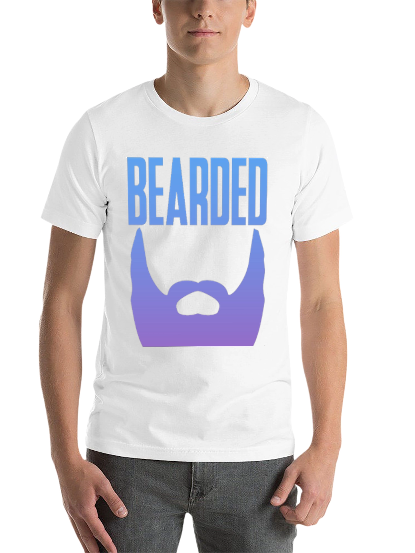 Black Bearded Graphic Tee - Black Men's T-Shirt view 14