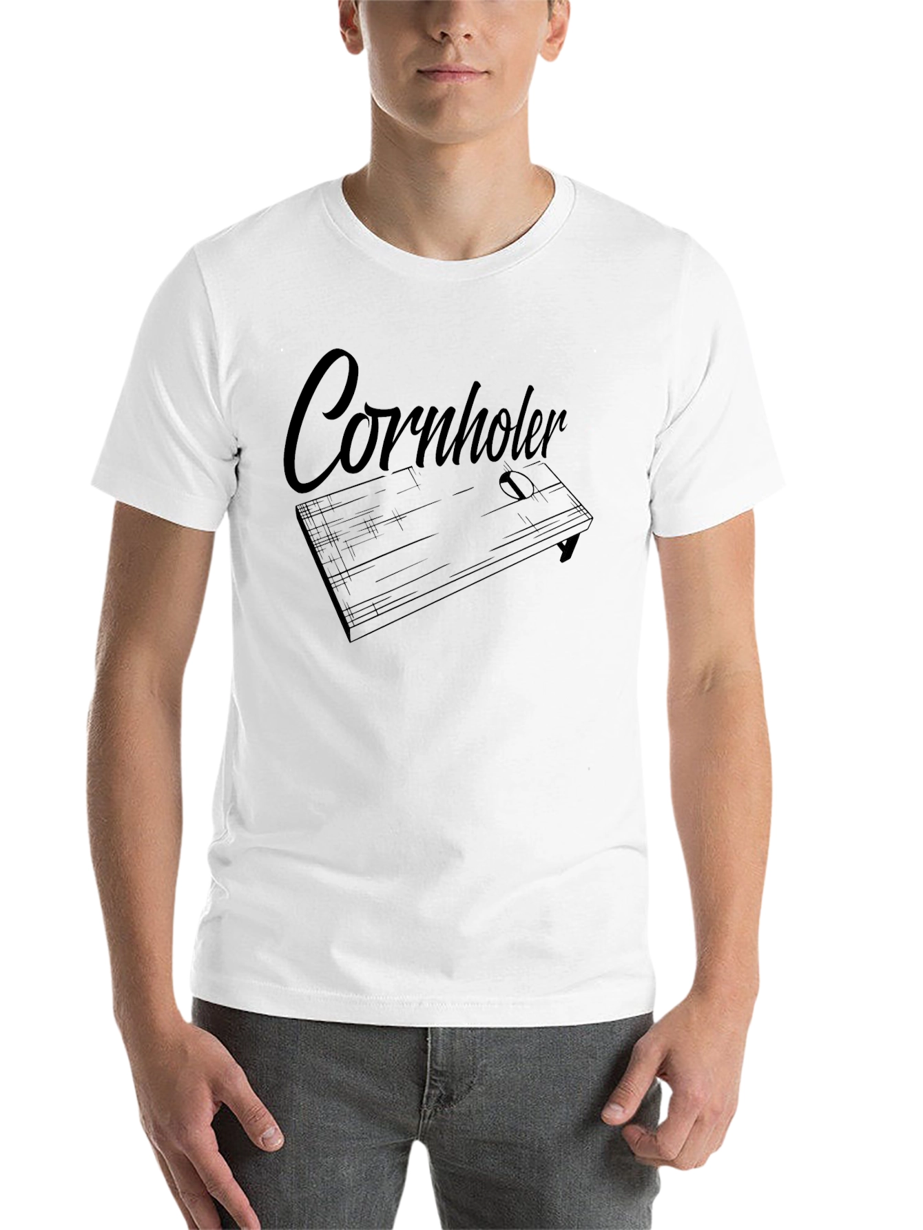 Black Cornholer Tee - Funny Cornhole T-Shirt view 14