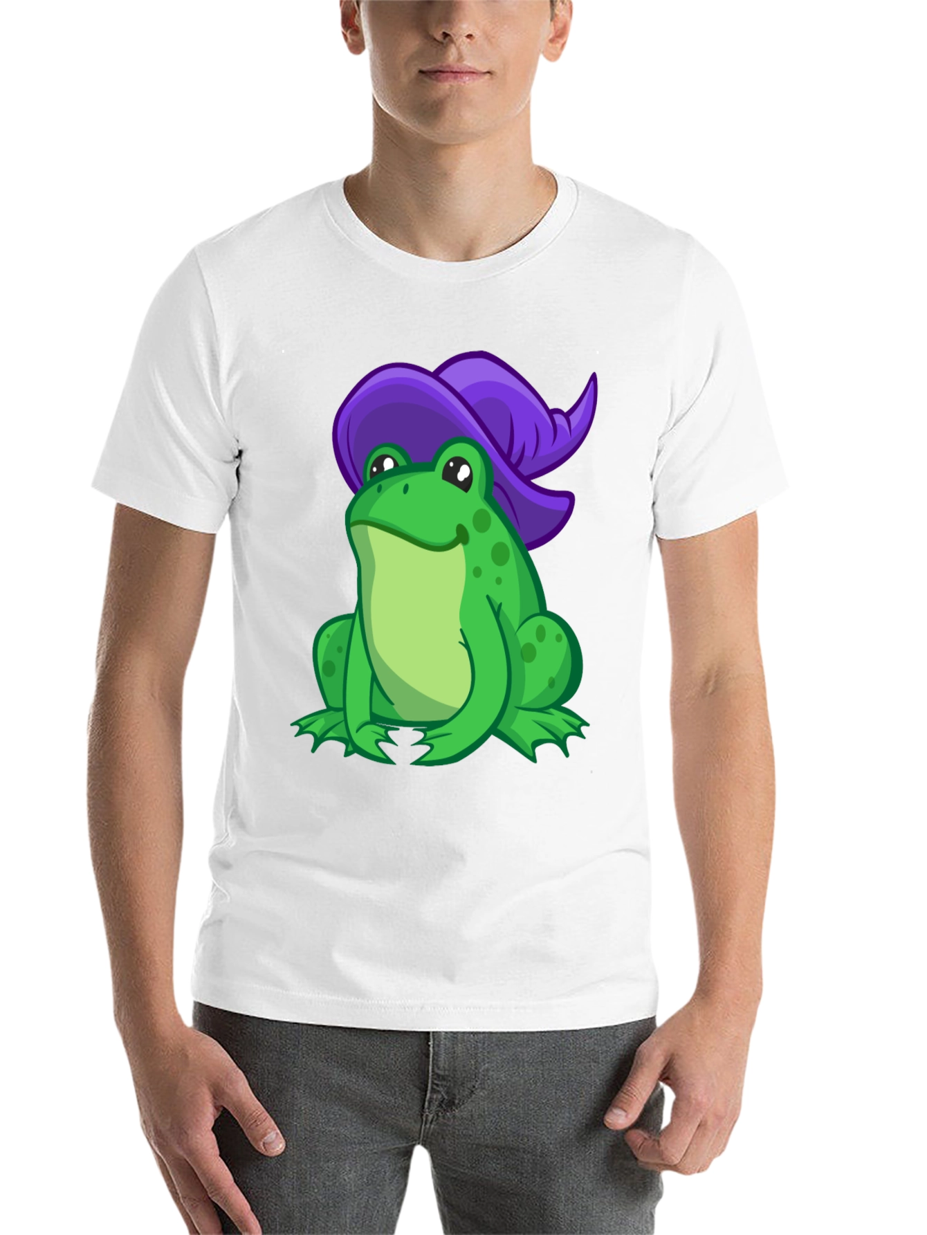 Black Frog Wizard Graphic Tee - Black Cotton T-Shirt view 14