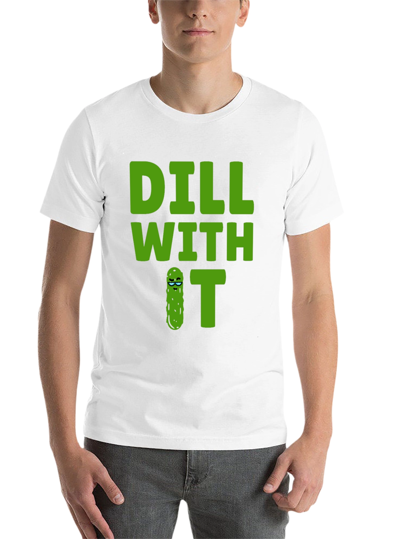 Black Dill With It Graphic Tee - Funny Pickle T-Shirt view 14