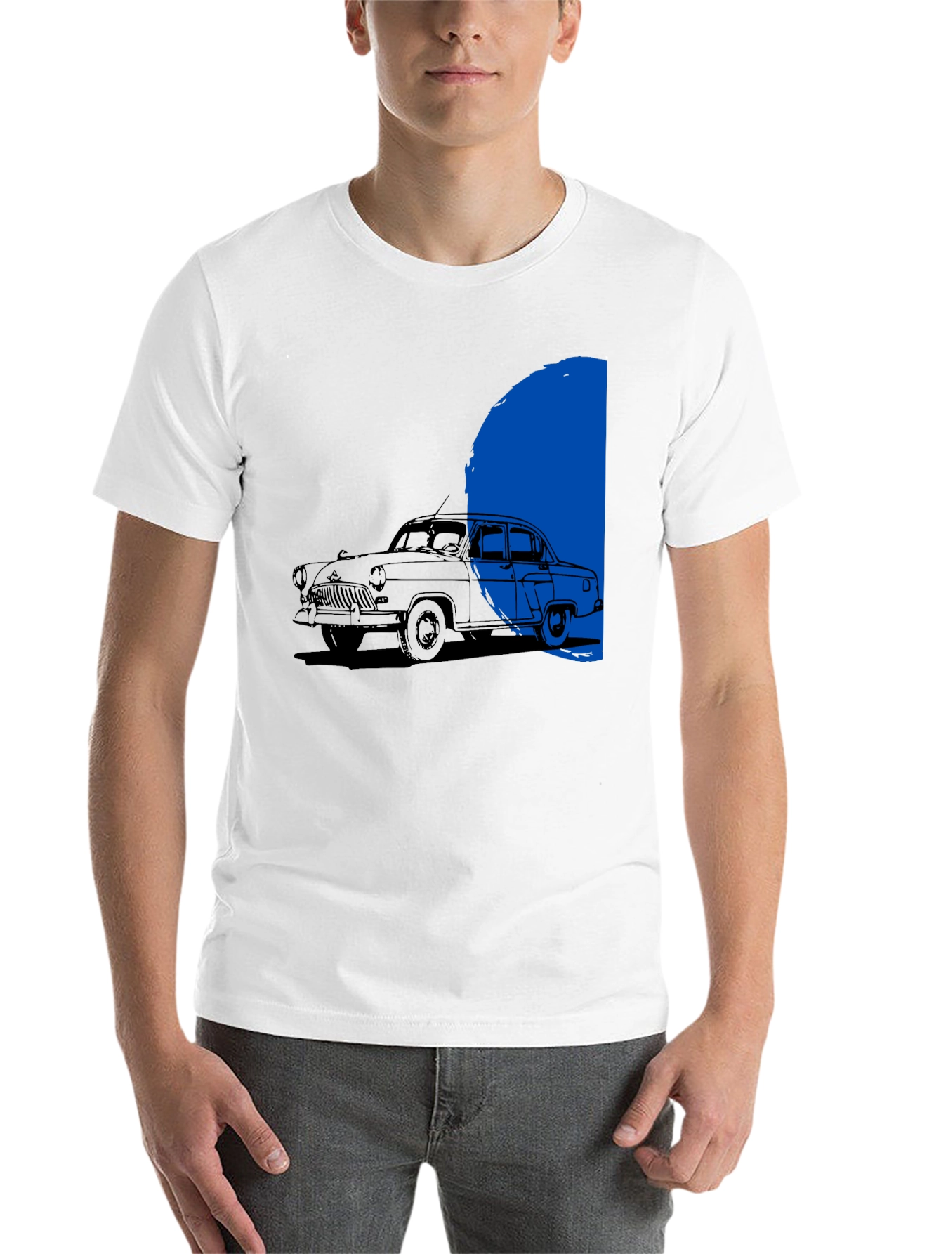 Black Classic Car T-Shirt - Retro Auto Design view 14