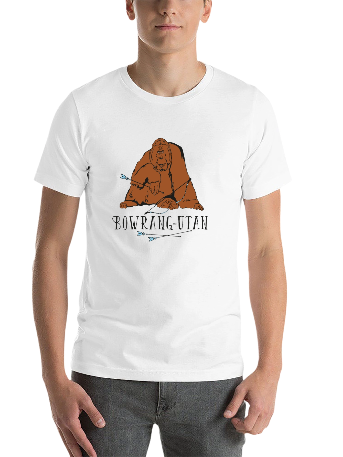 Black Orangutan Graphic Tee - Black view 14