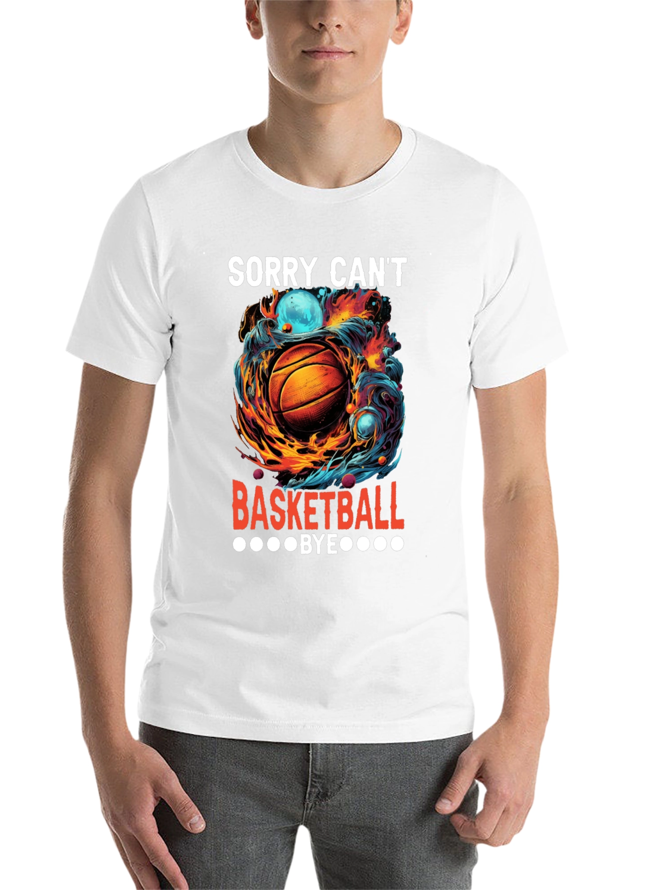 Black Sorry Can't Basketball Bye Graphic Tee view 14