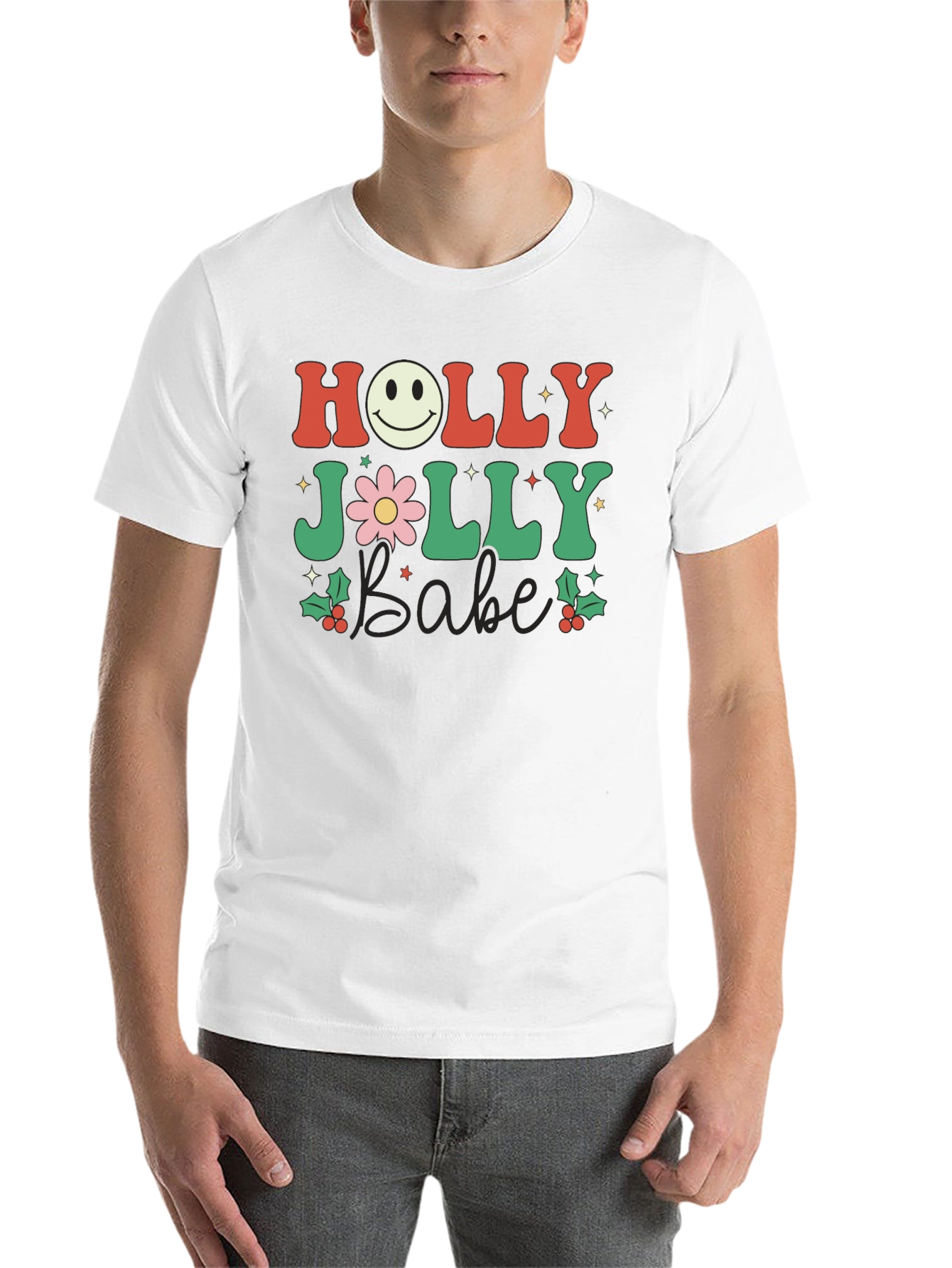 Holly Jolly Babe Retro Graphic Tee - 14