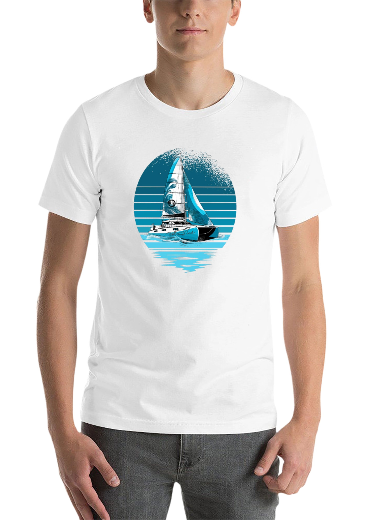 Black Sailing T-Shirt - Black Nautical Graphic Tee view 14