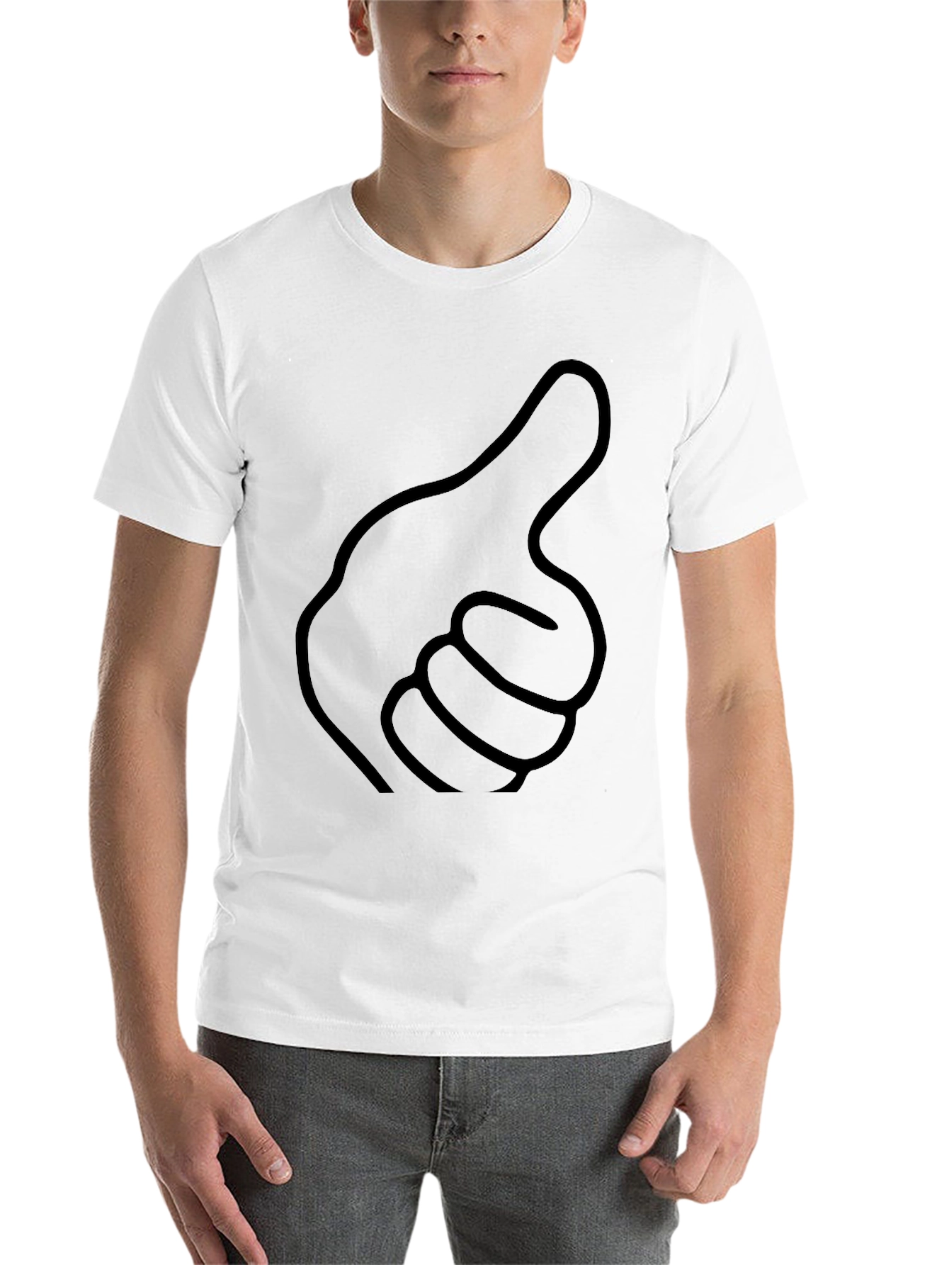 Black Thumbs Up Graphic Black T-Shirt view 14