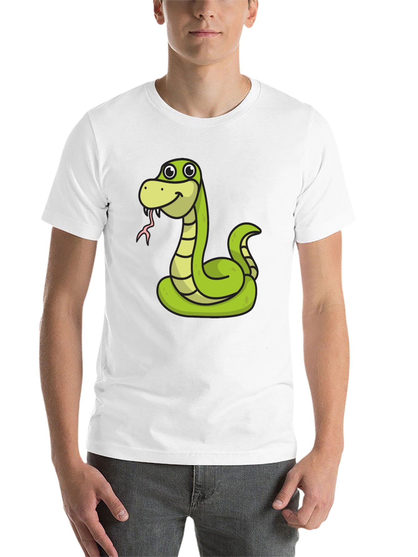 Black Snake Cartoon Graphic Tee view 14