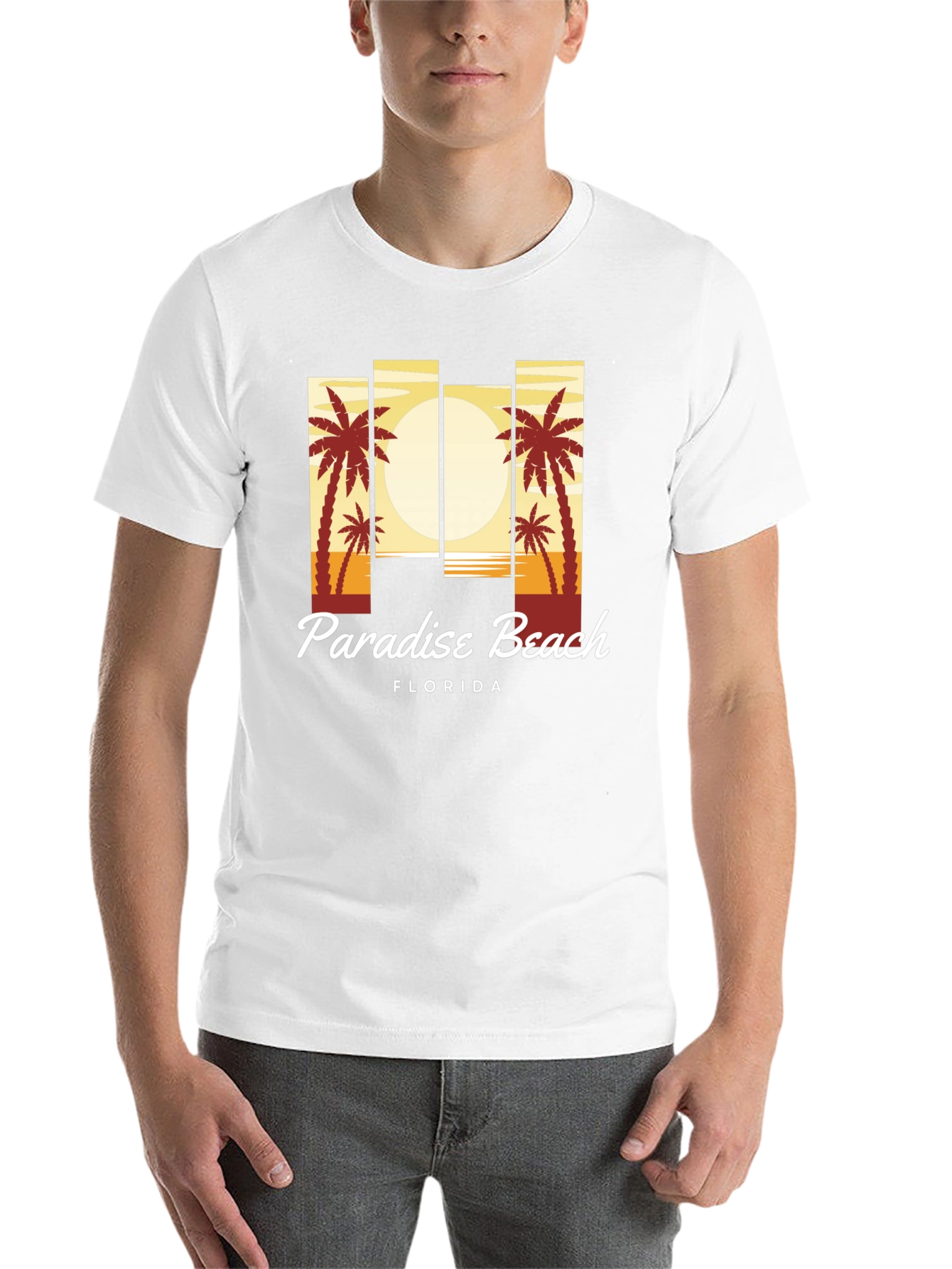 Black Paradise Beach Florida T-Shirt view 14