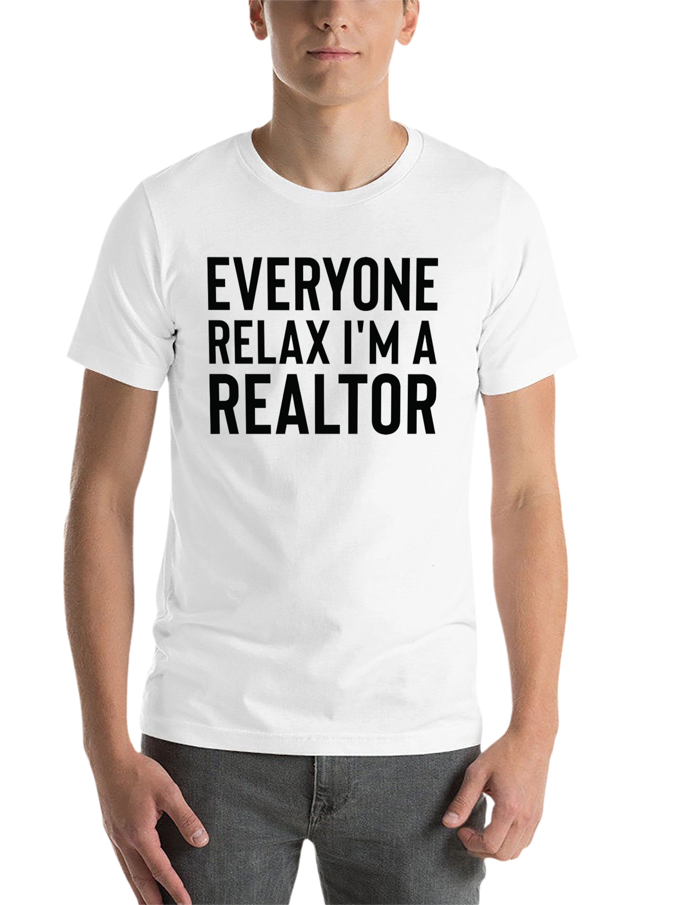 Black Realtor Humor T-Shirt: Everyone Relax! view 14