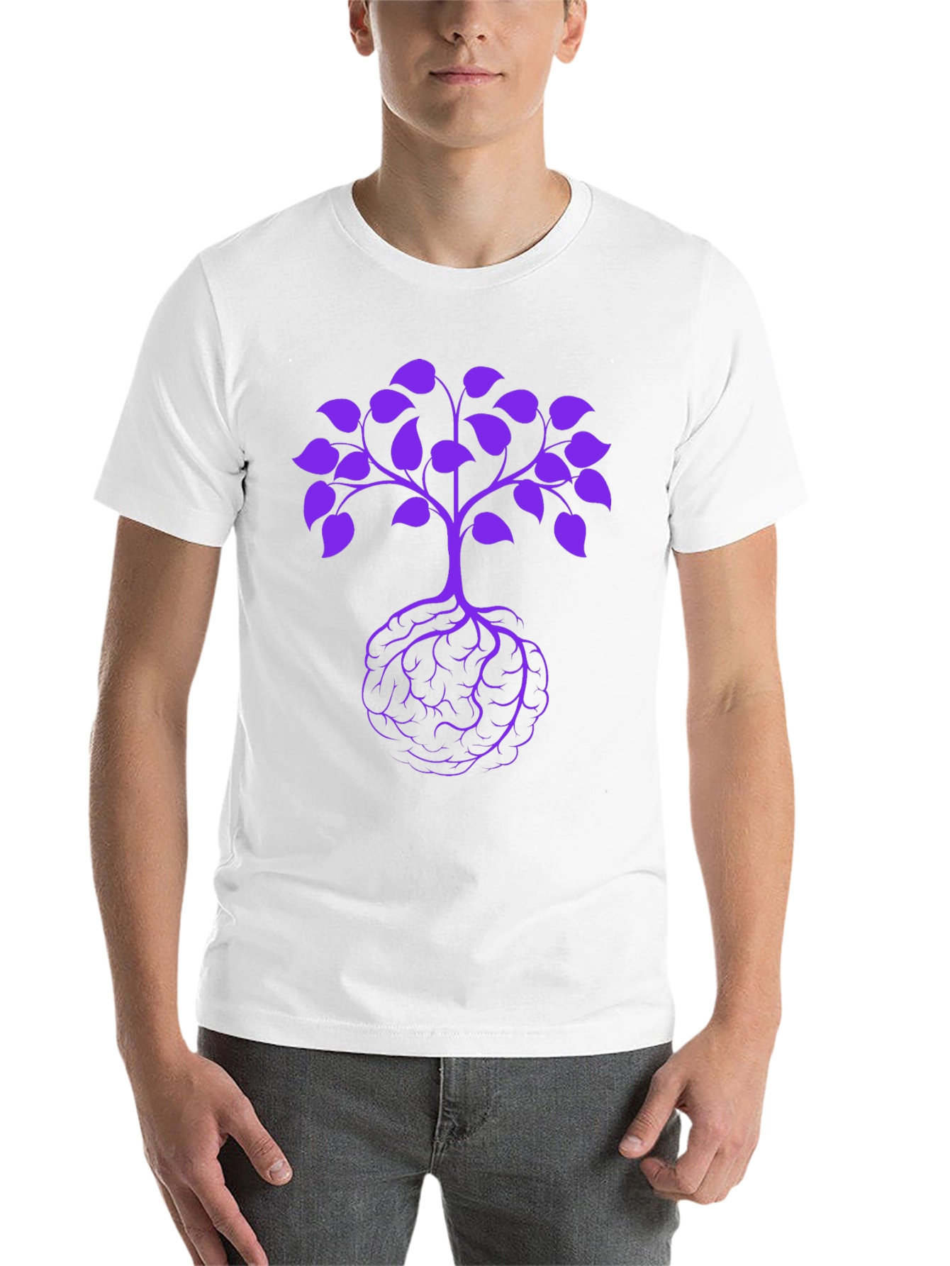 Black Brain Tree Graphic Tee - Unisex view 14