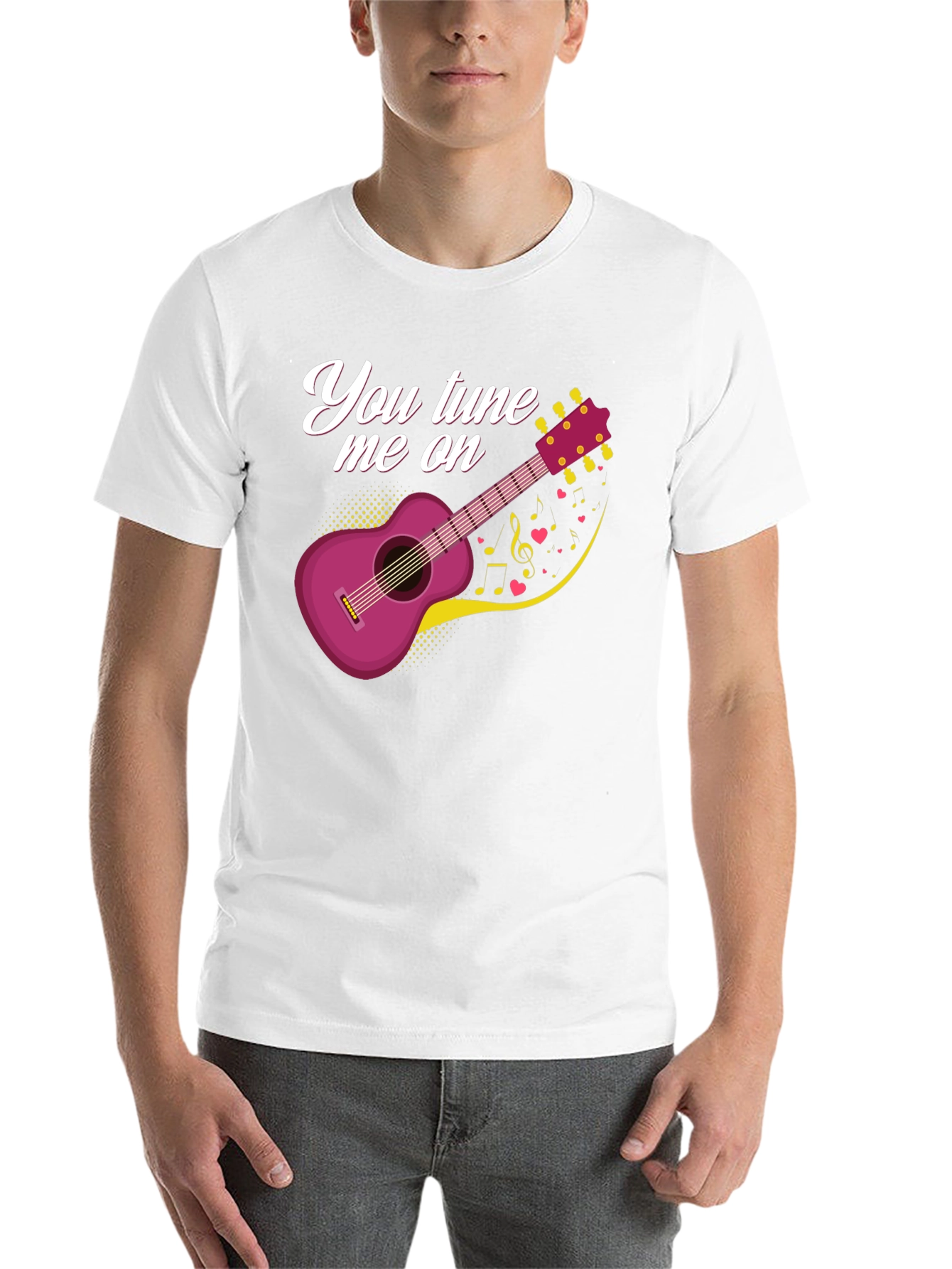 Black You Tune Me On Guitar Music Lover T-Shirt view 14
