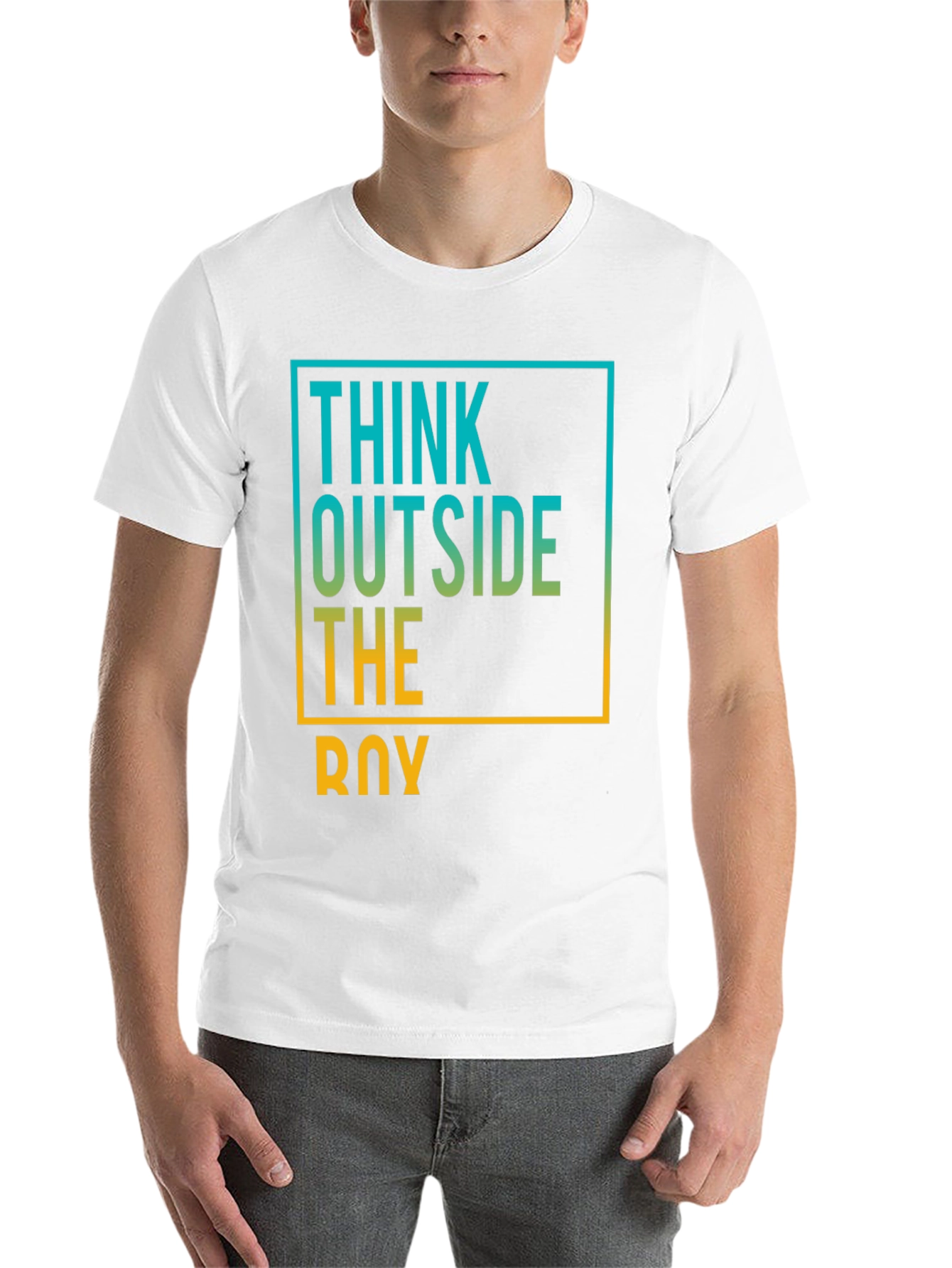 Black Think Outside The Box Graphic Tee view 14