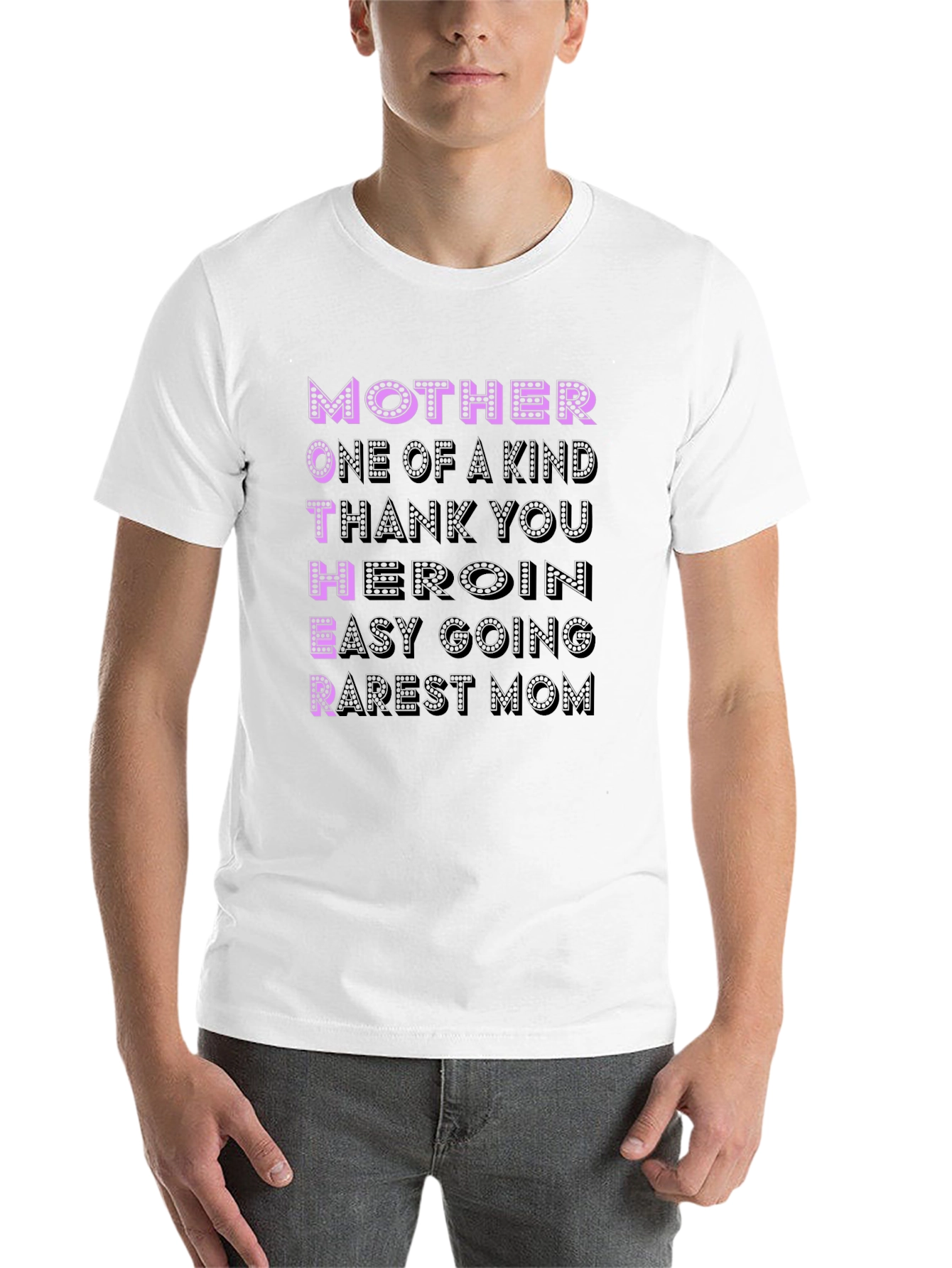 Black Mother Acronym Black T-Shirt view 14
