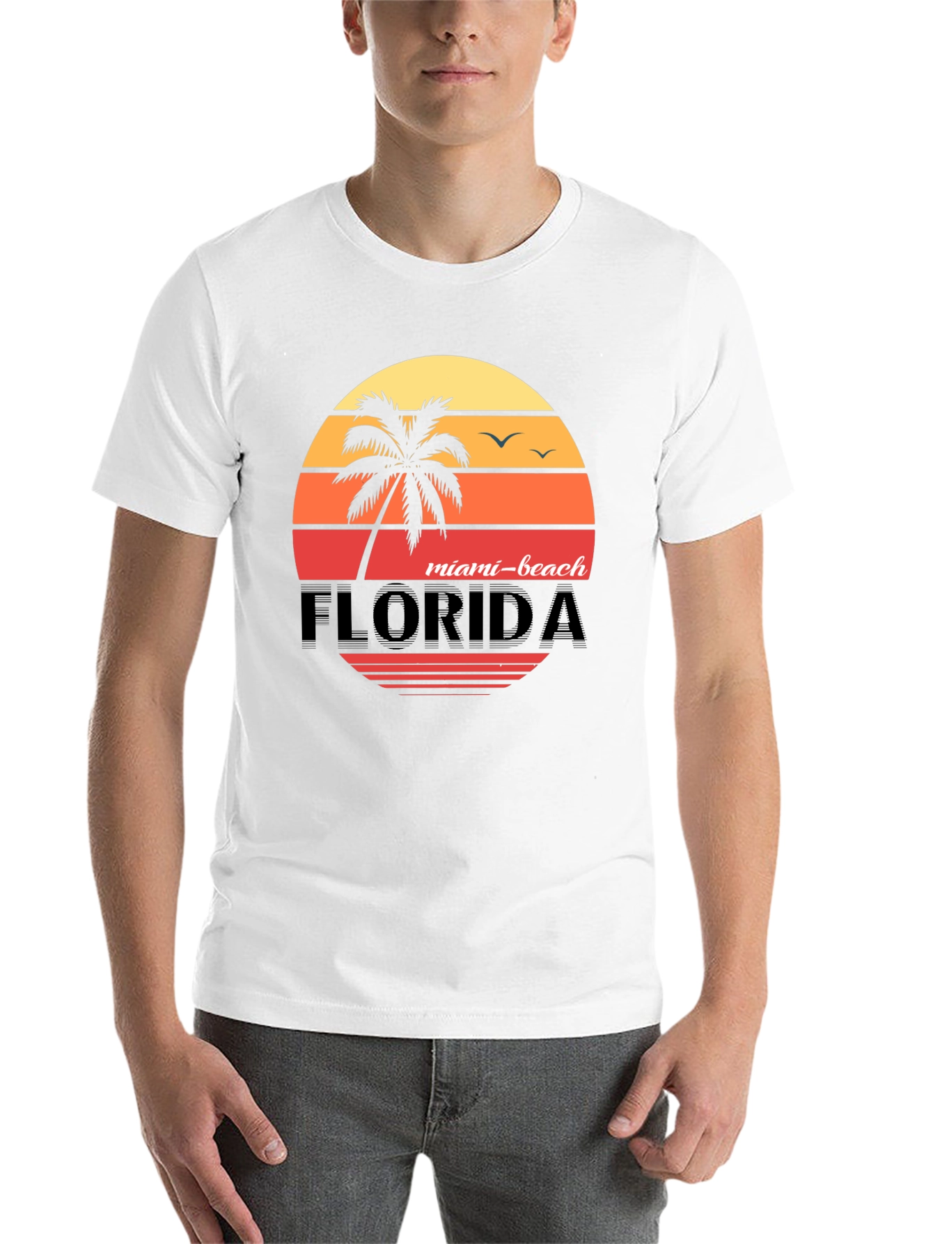 Miami Beach Florida Sunset T-Shirt - 14