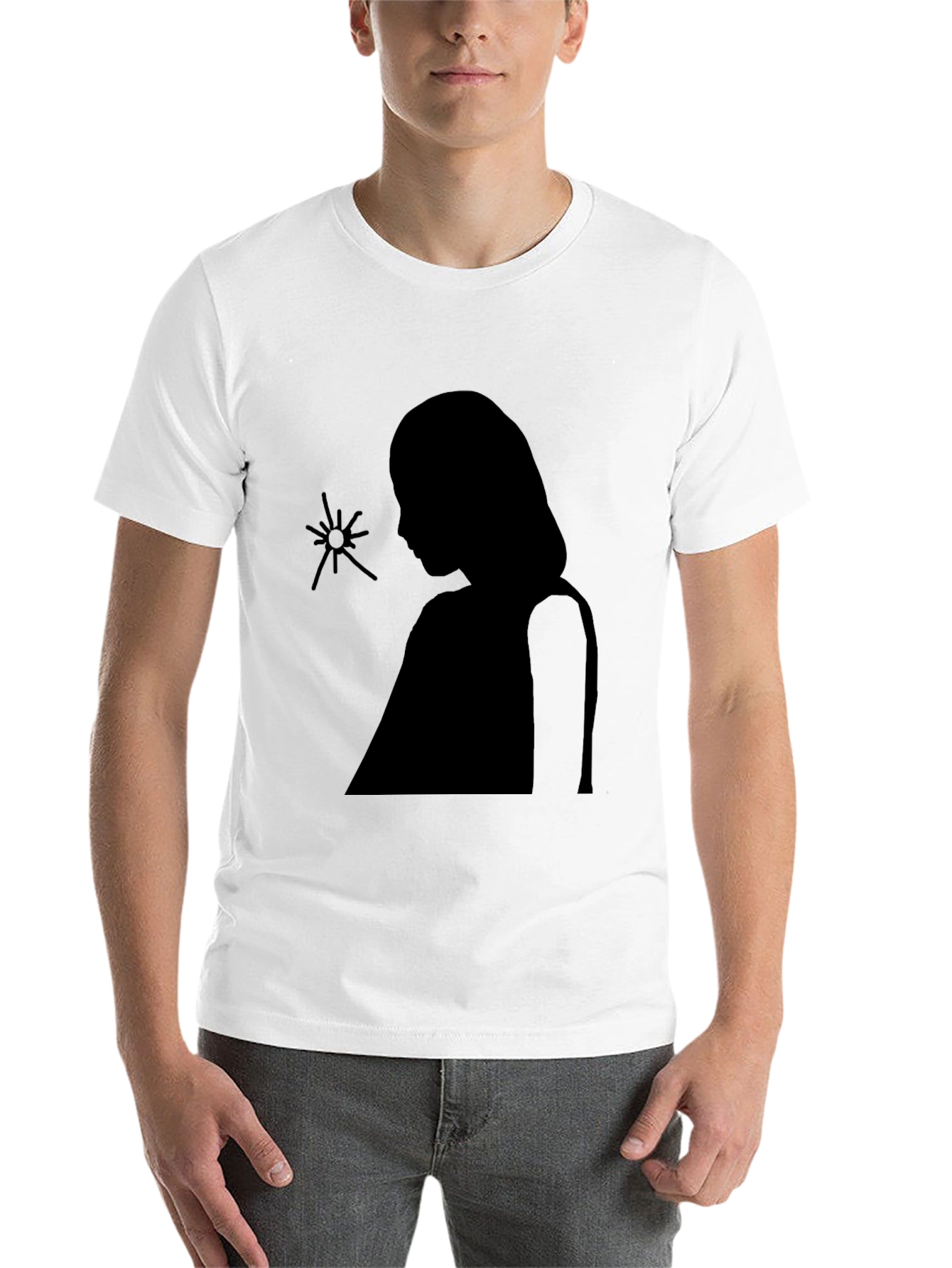 Black Silhouette Graphic Black Tee view 14