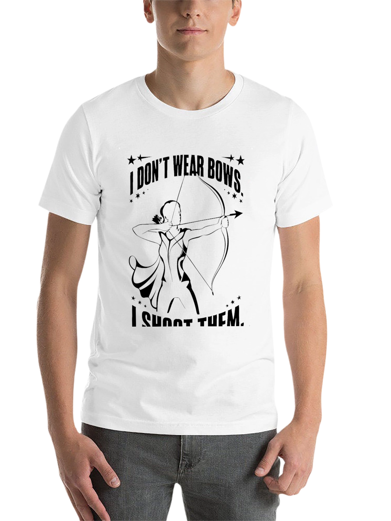 Black Archer Graphic Tee - I Don't Wear Bows, I Shoot Them view 14
