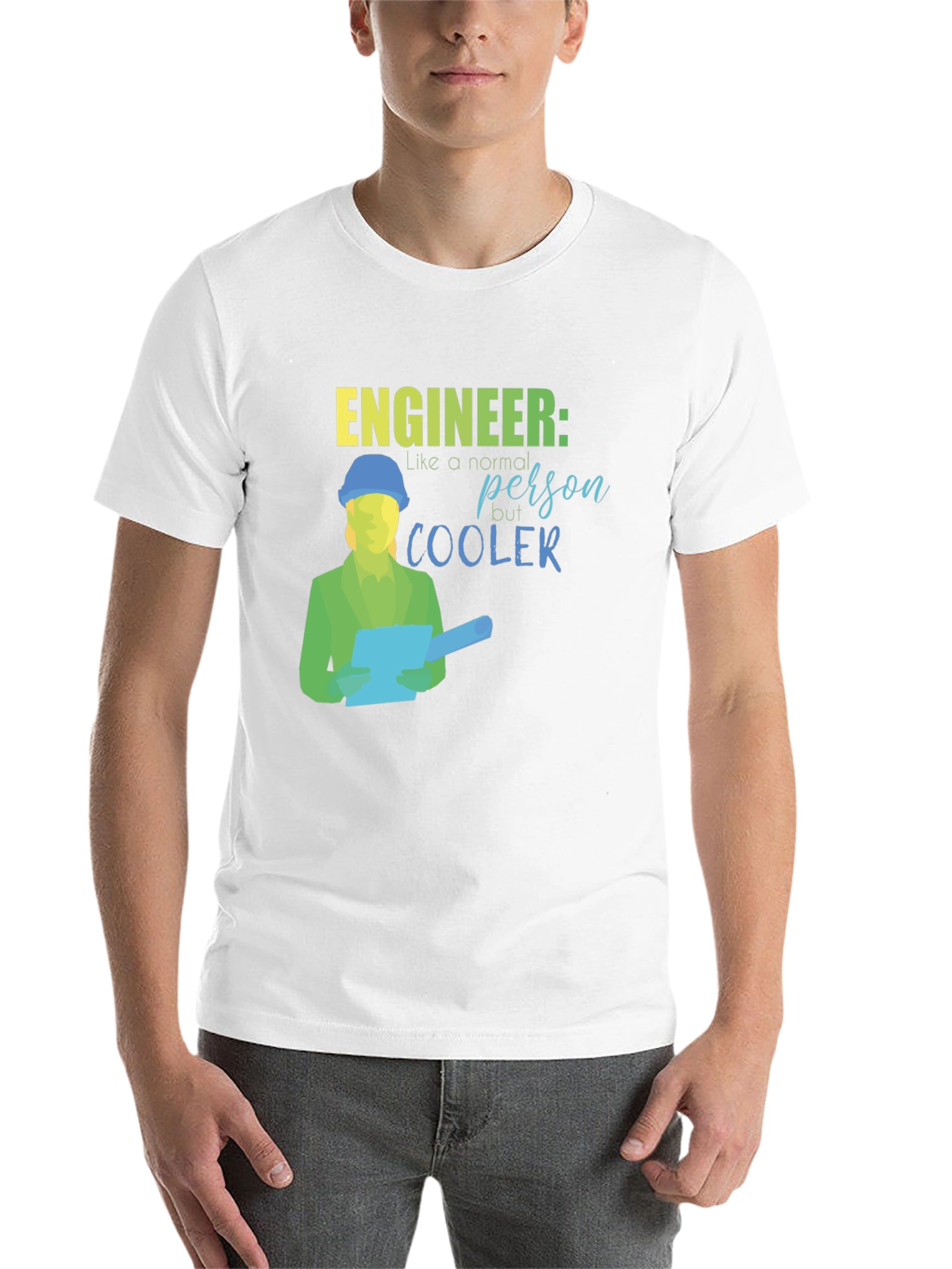 Black Engineer Cooler Black T-Shirt view 14
