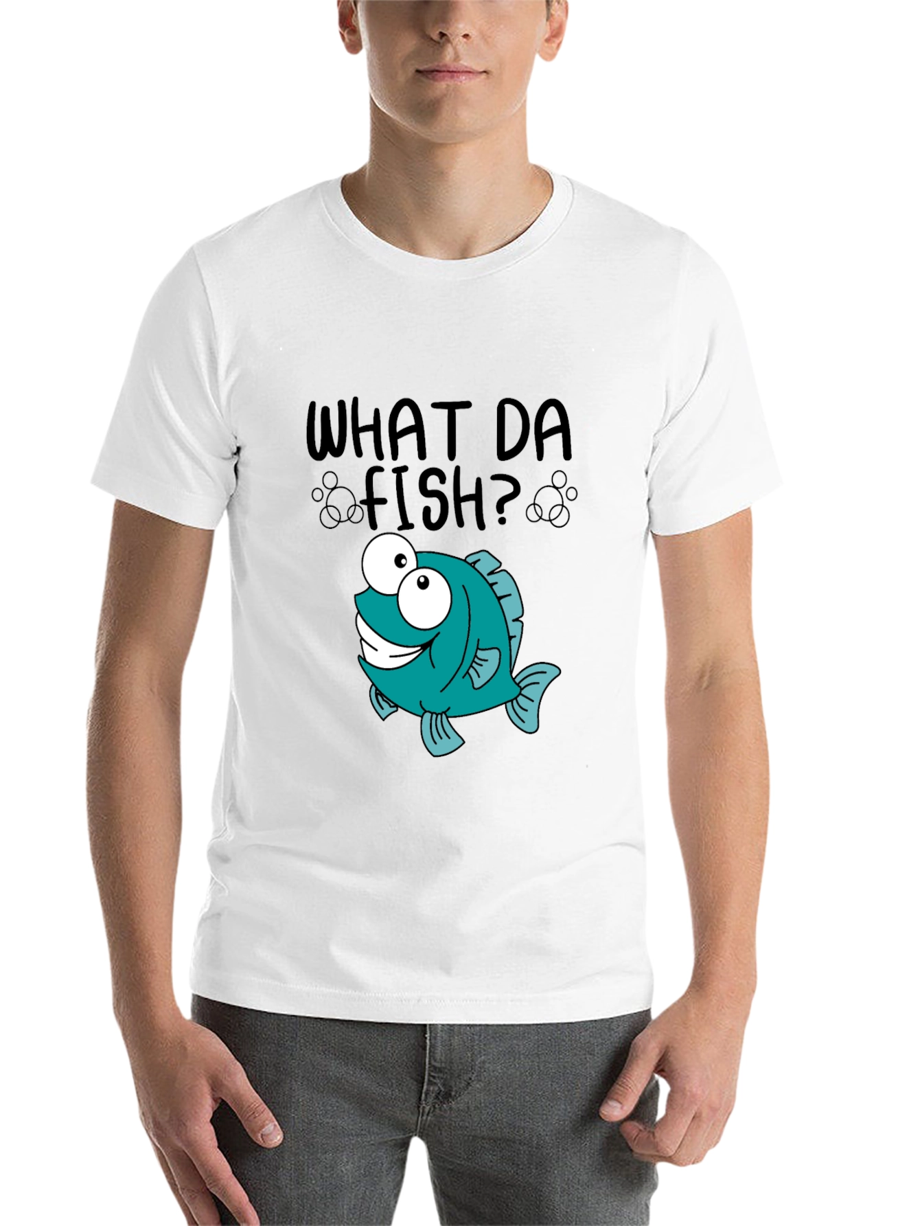 What Da Fish T-Shirt - Cartoon Fish Graphic Tee - 14