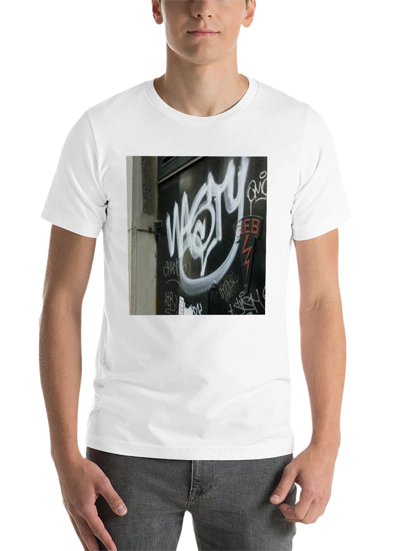Black Urban Graffiti Tee - Street Art Style view 14