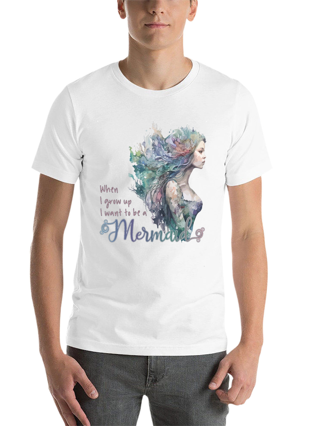 Black Mermaid Wish Graphic Tee - Black Crew Neck view 14