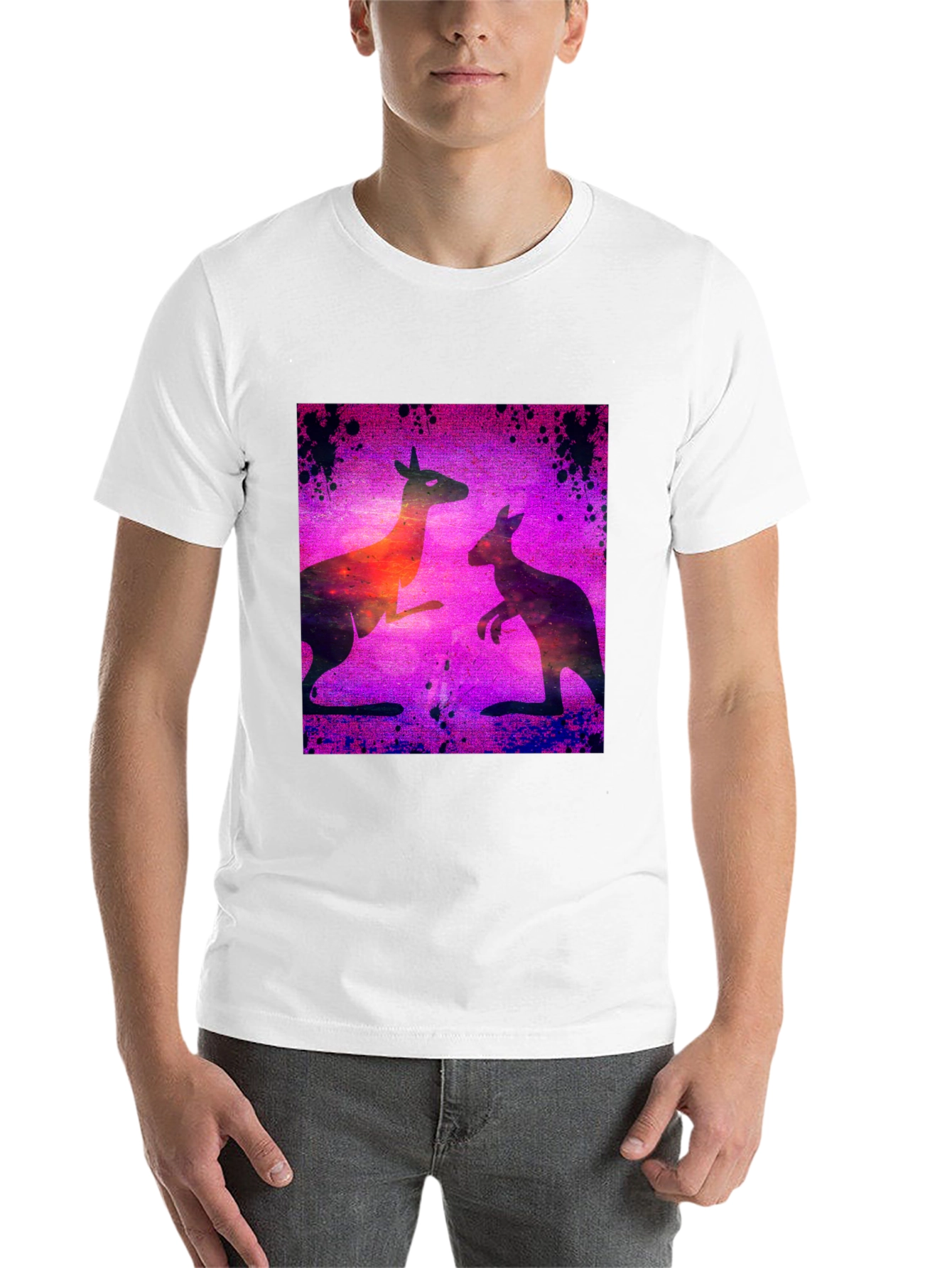 Black Kangaroo Galaxy T-Shirt view 14