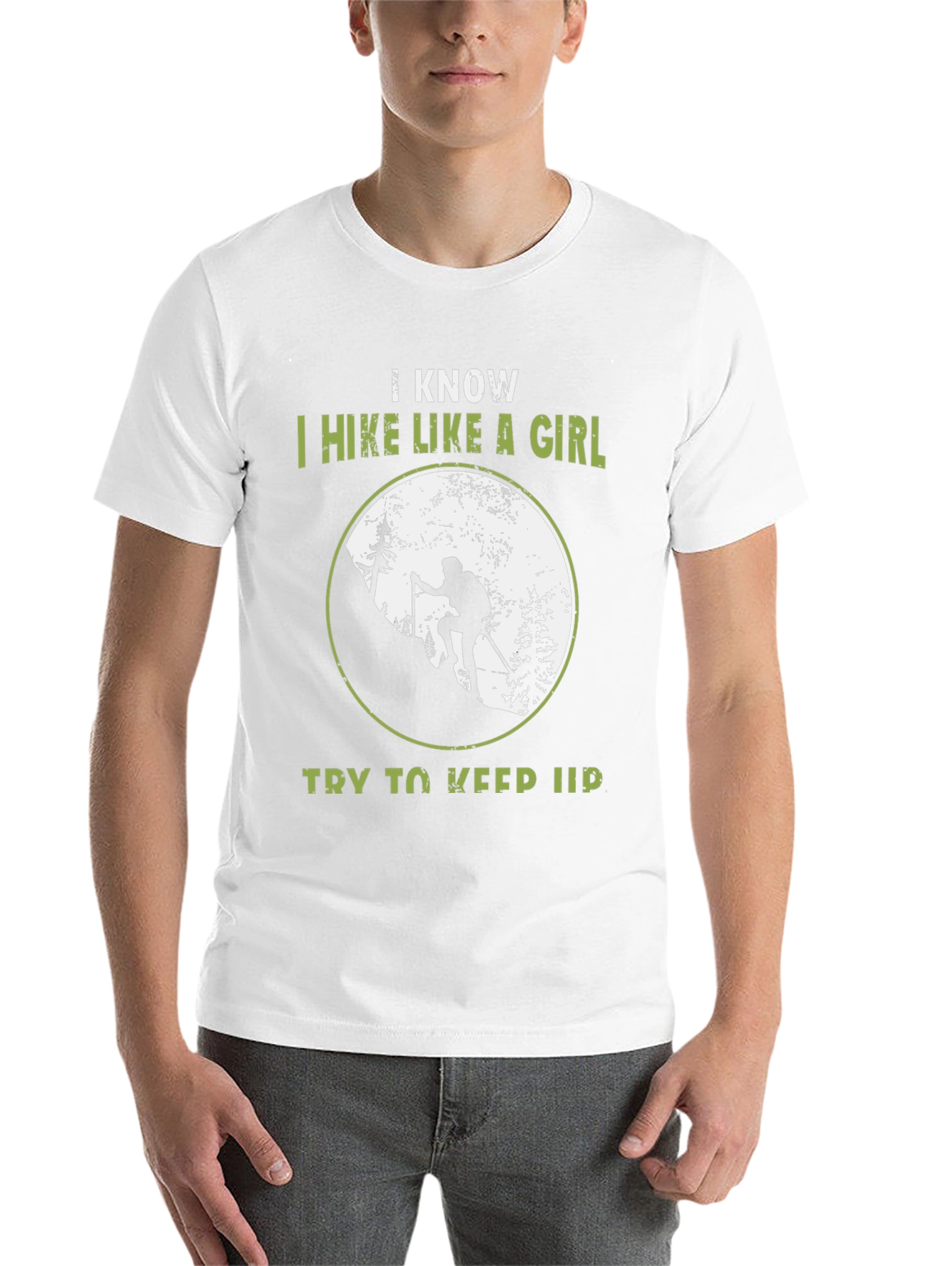 Black Hiking T-Shirt - I Hike Like a Girl view 14