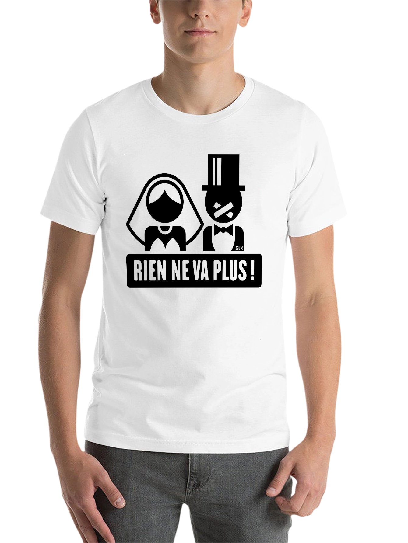 Black Rien Ne Va Plus Funny Wedding Graphic T-Shirt view 14