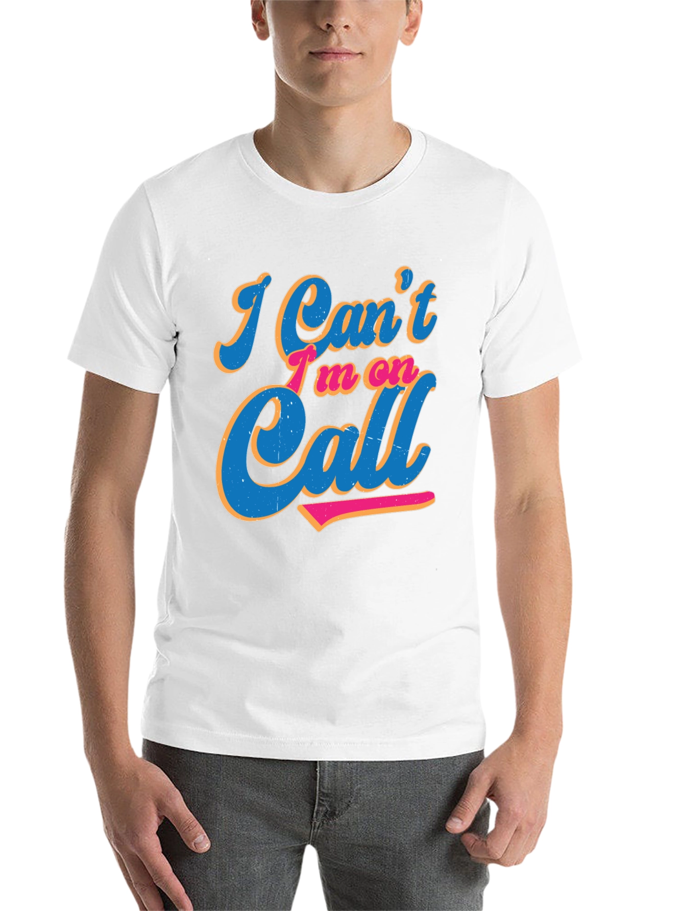 Black I'm On Call Graphic Tee - Black Crewneck Shirt view 14