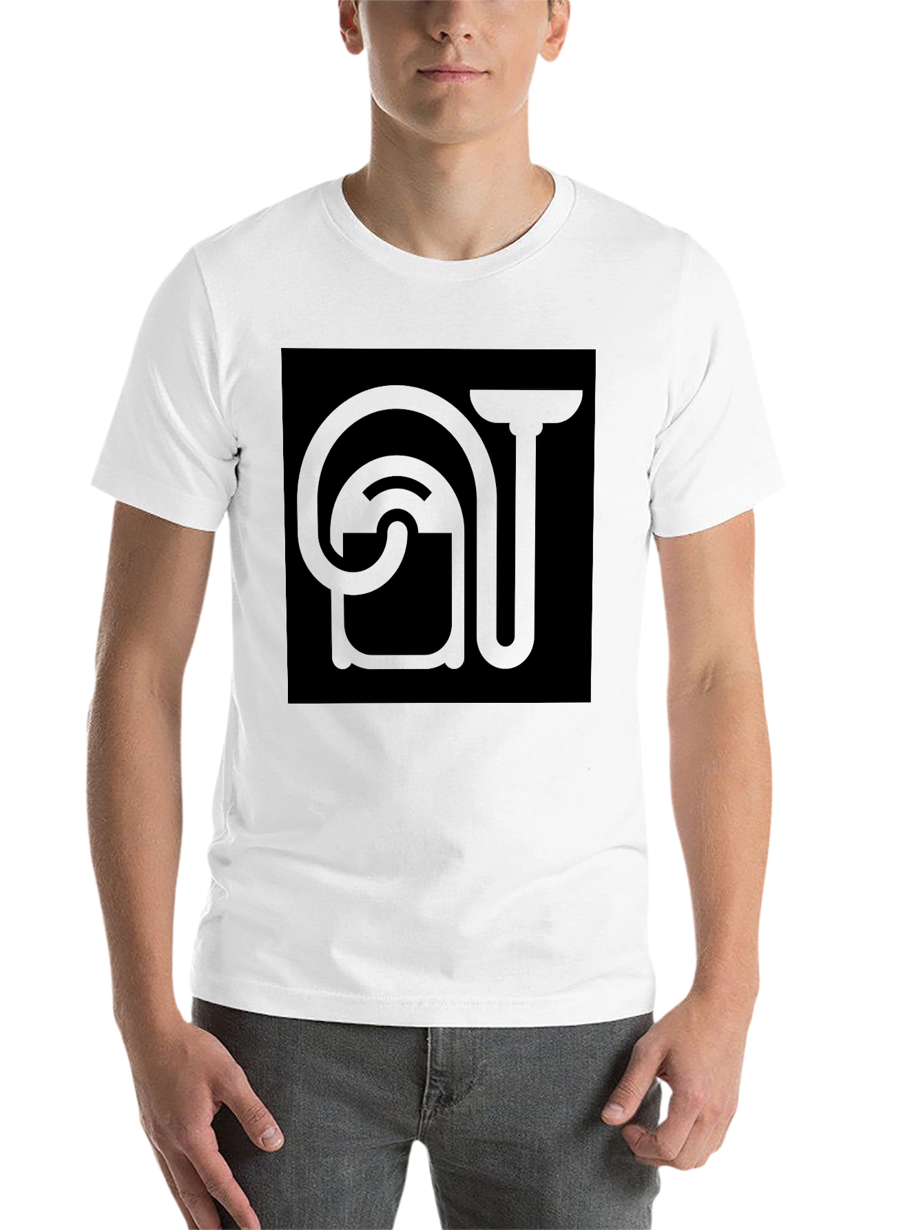 Black Minimalist Black Graphic Tee - Toilet Paper Design view 14