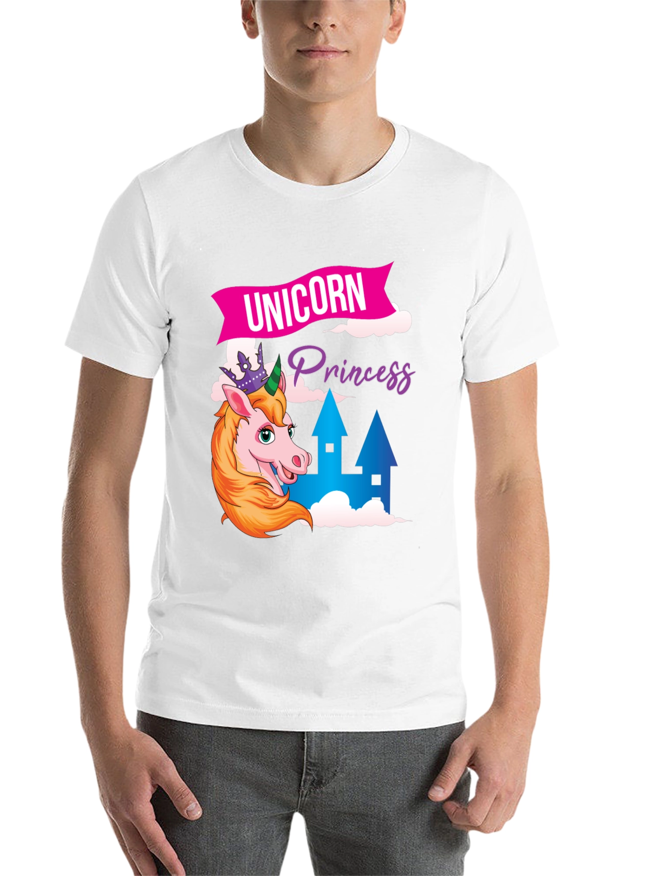 Black Unicorn Princess T-Shirt - Fun Graphic Tee view 14