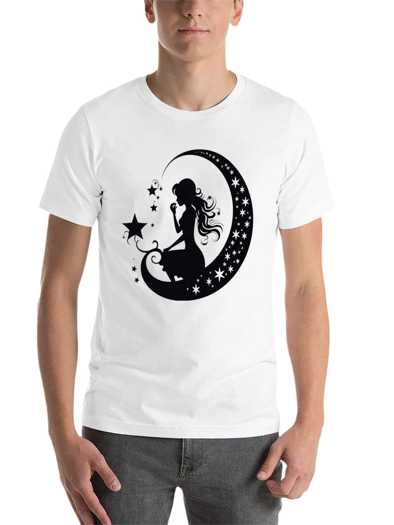 Black Moon Goddess Black T-Shirt view 14