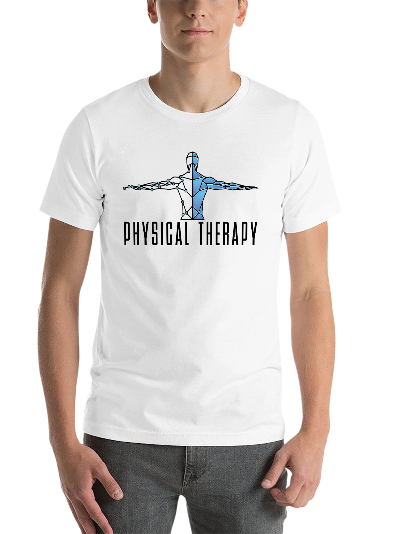 Black Physical Therapy T-Shirt - Anatomical Design view 14