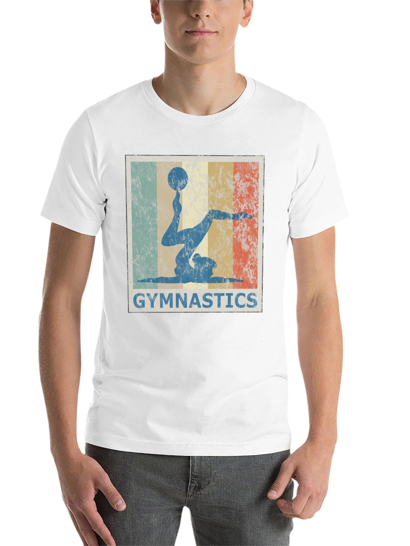 Black Vintage Gymnastics T-Shirt - Retro Gymnast Design view 14