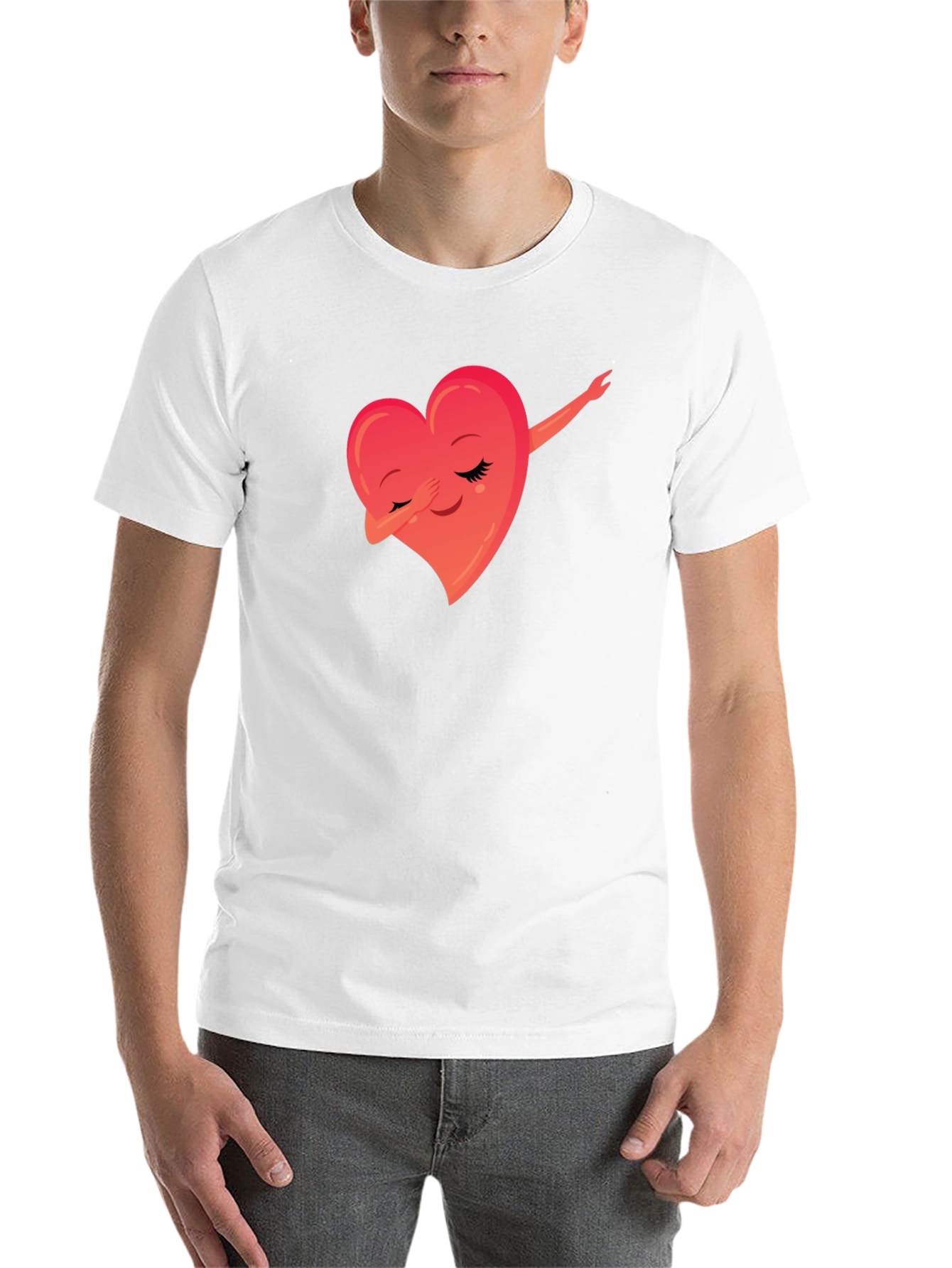 Black Dabbing Heart Graphic Tee - Soft & Stylish view 14