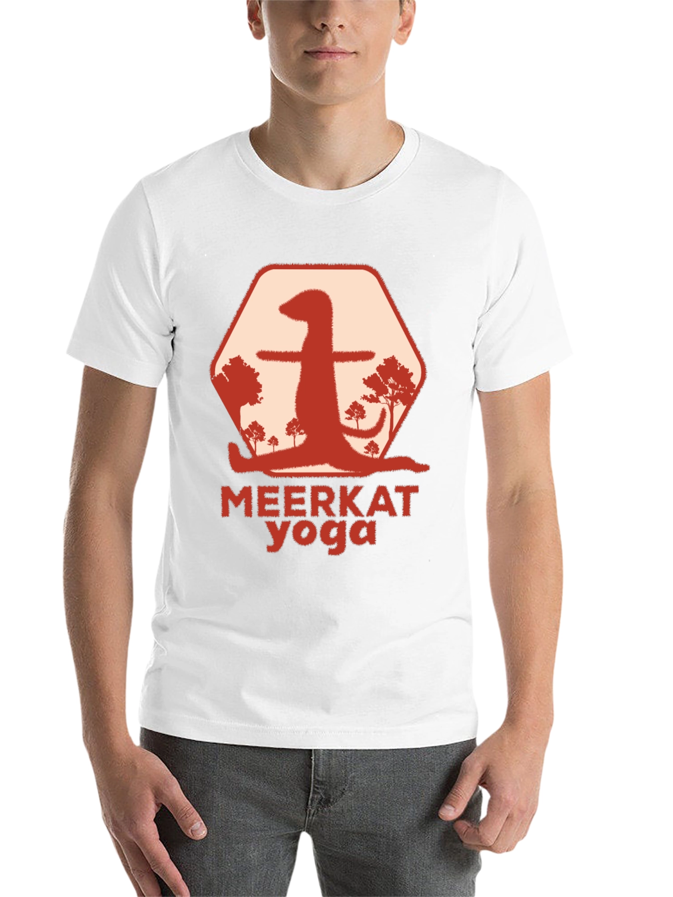 Black Meerkat Yoga Graphic T-Shirt - Unique Animal Design view 14