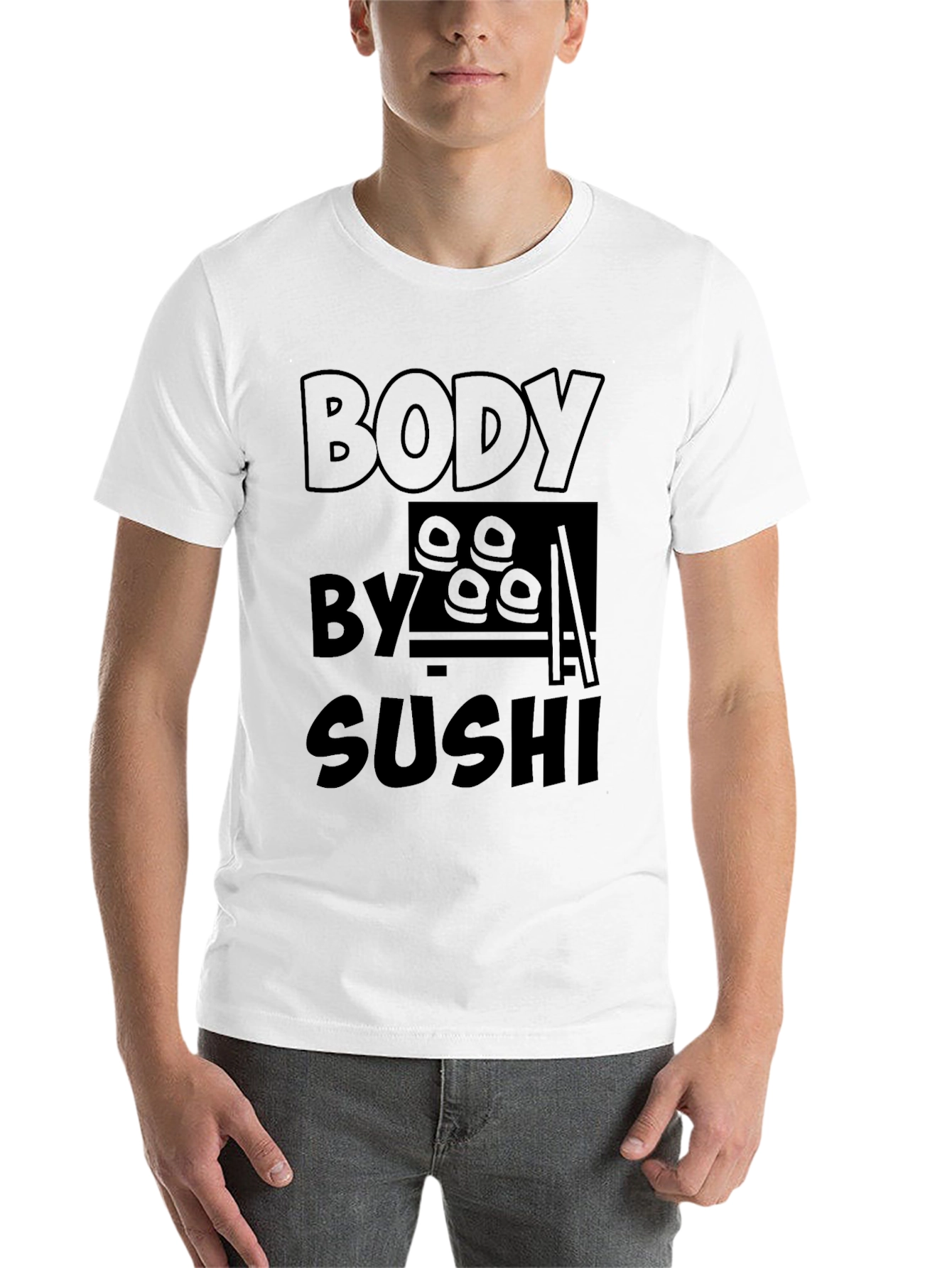 Black Body By Sushi - Funny Graphic T-Shirt view 14
