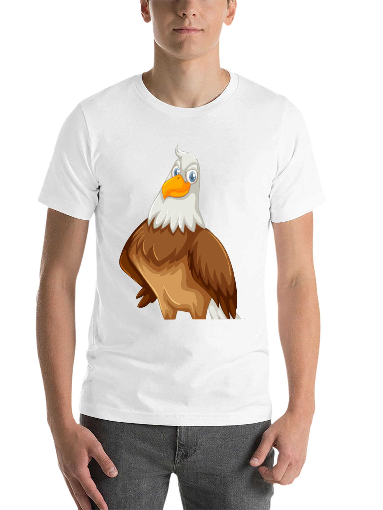 Black Eagle Cartoon Graphic Print Tee view 14