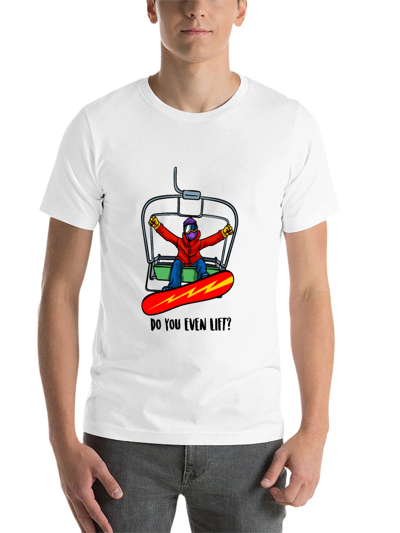 Black Snowboarder 'Do You Even Lift?' Graphic Tee view 14