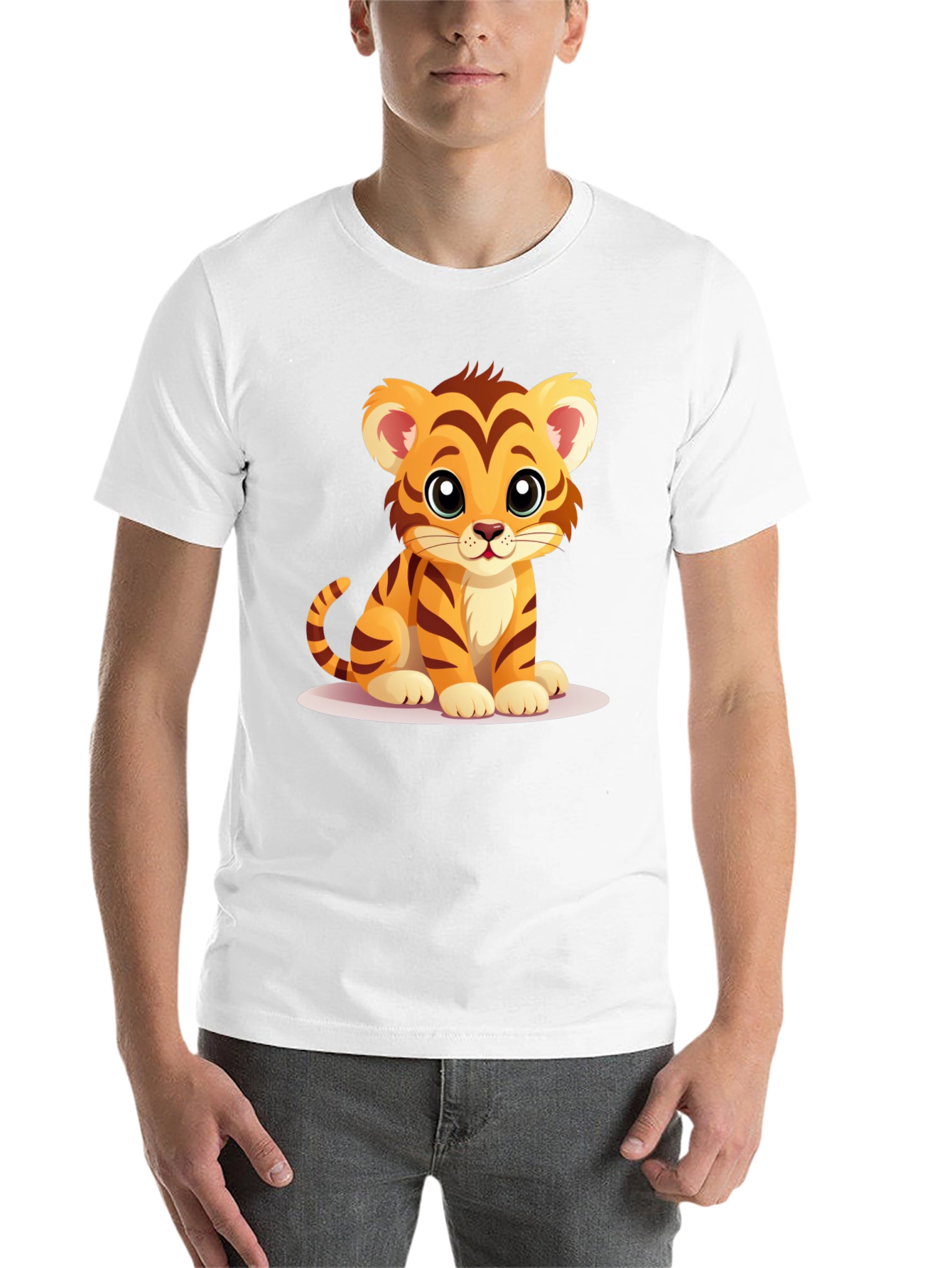 Black Cute Tiger Cub Graphic T-Shirt view 14