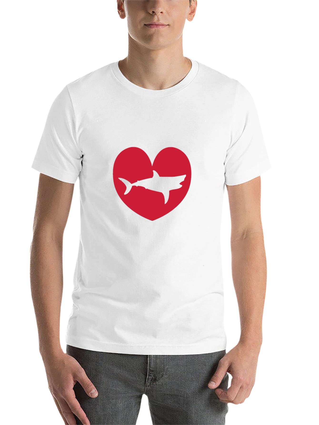 Black Shark Heart Black T-Shirt view 14