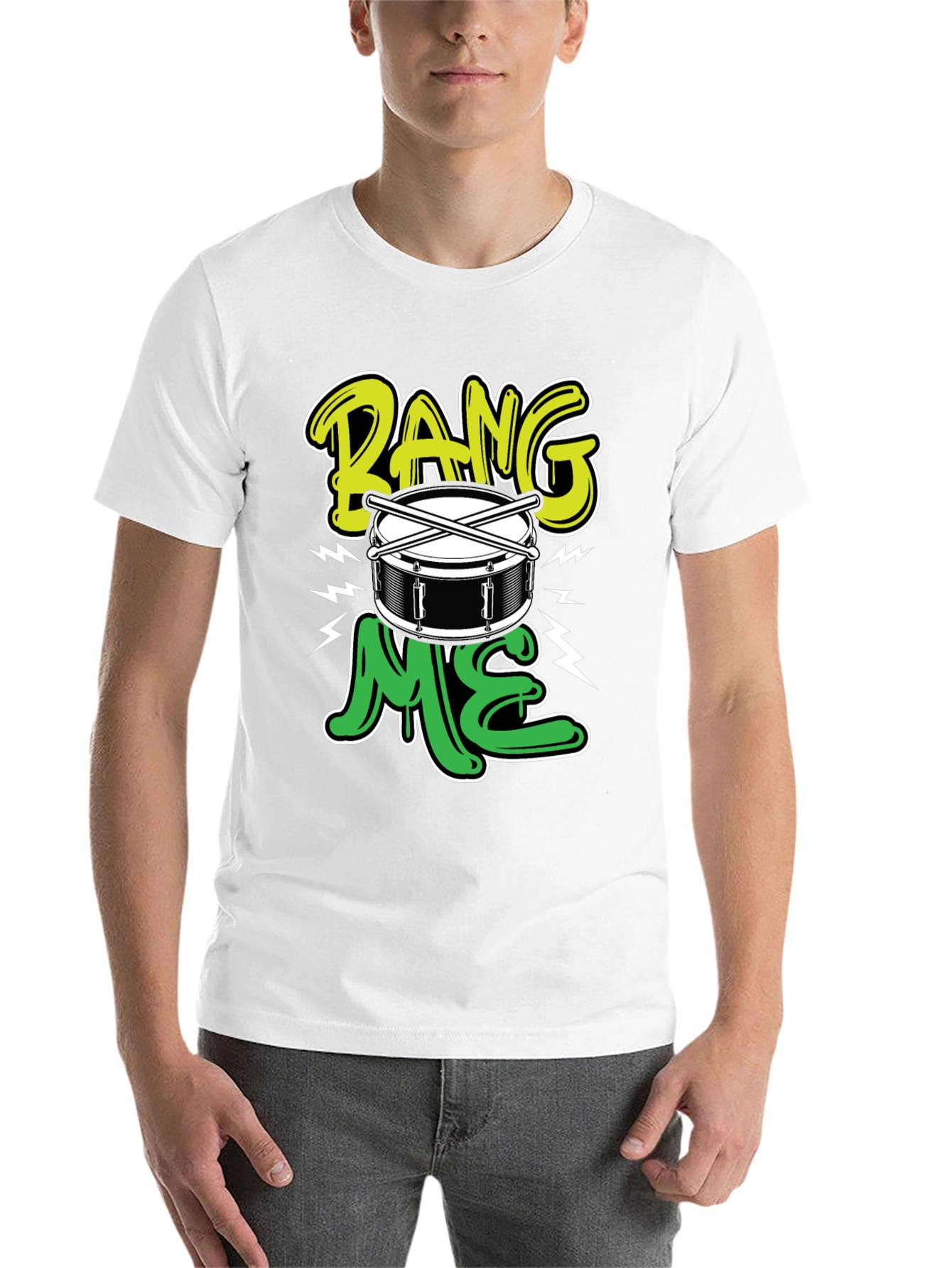 Black Bang Me Drummer T-Shirt view 14