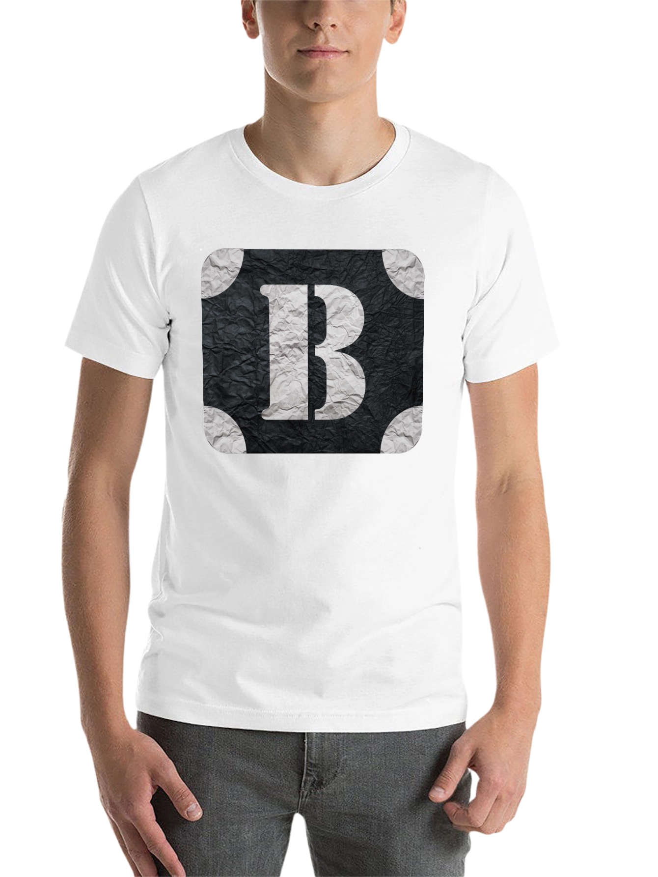 Black Letter B Graphic T-Shirt - Stylish Black Tee view 14