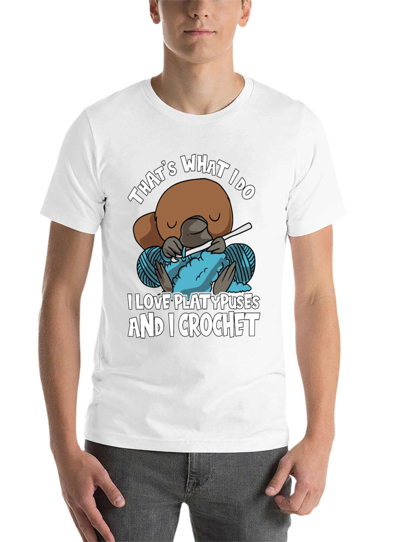 Black That's What I Do Platypus T-Shirt view 14