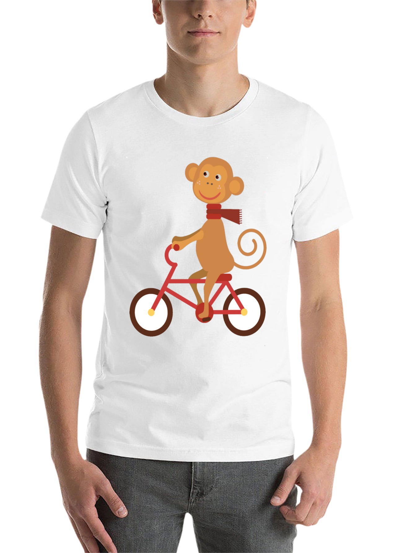 Black Monkey on Bike Graphic Tee - Fun & Unique Design view 14