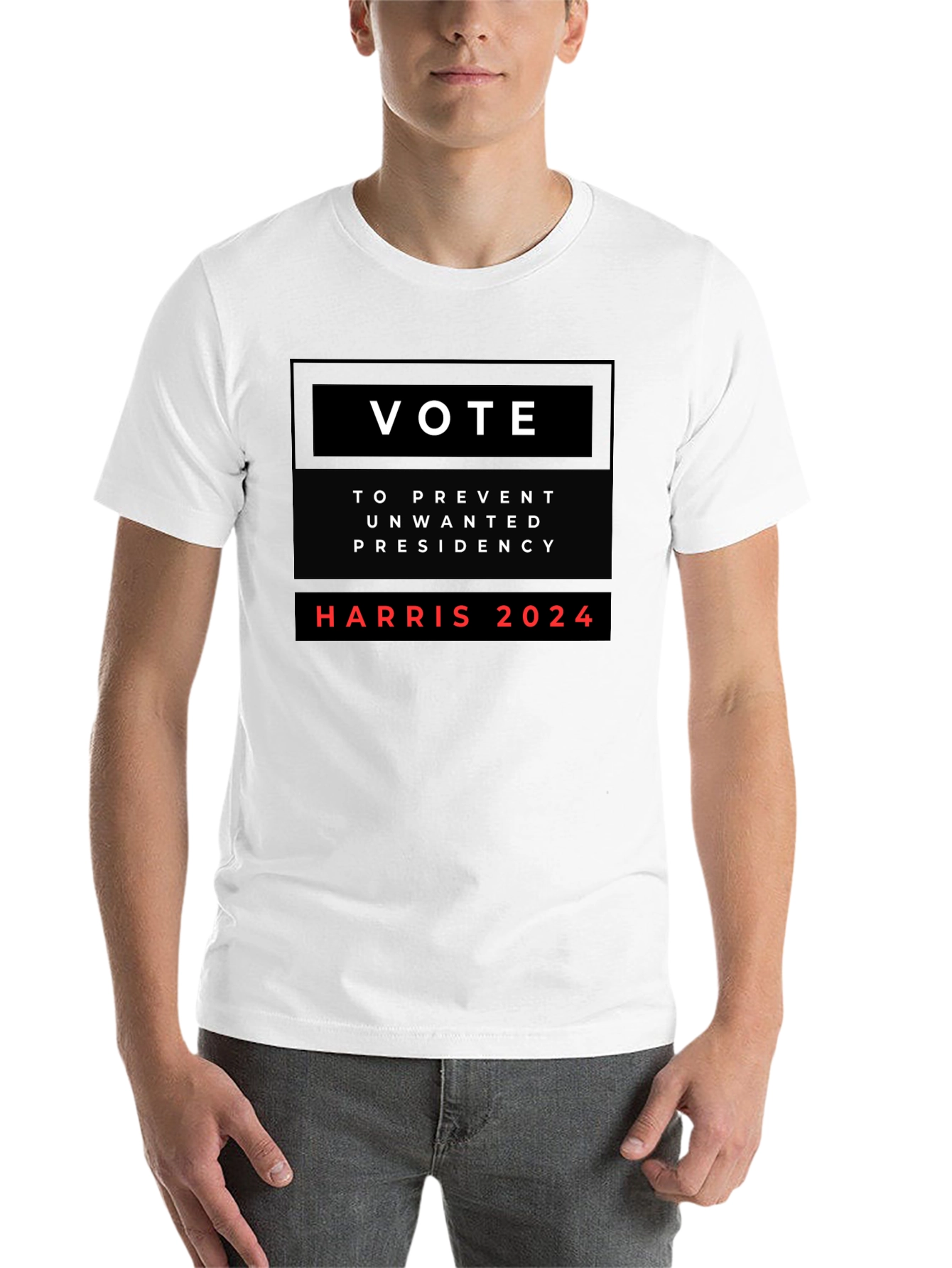 Black Vote Harris 2024 T-Shirt: Prevent Unwanted Presidency view 14