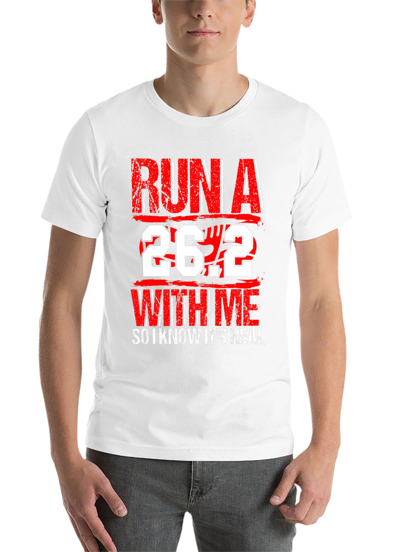 Black Run A 26.2 With Me Graphic T-Shirt view 14