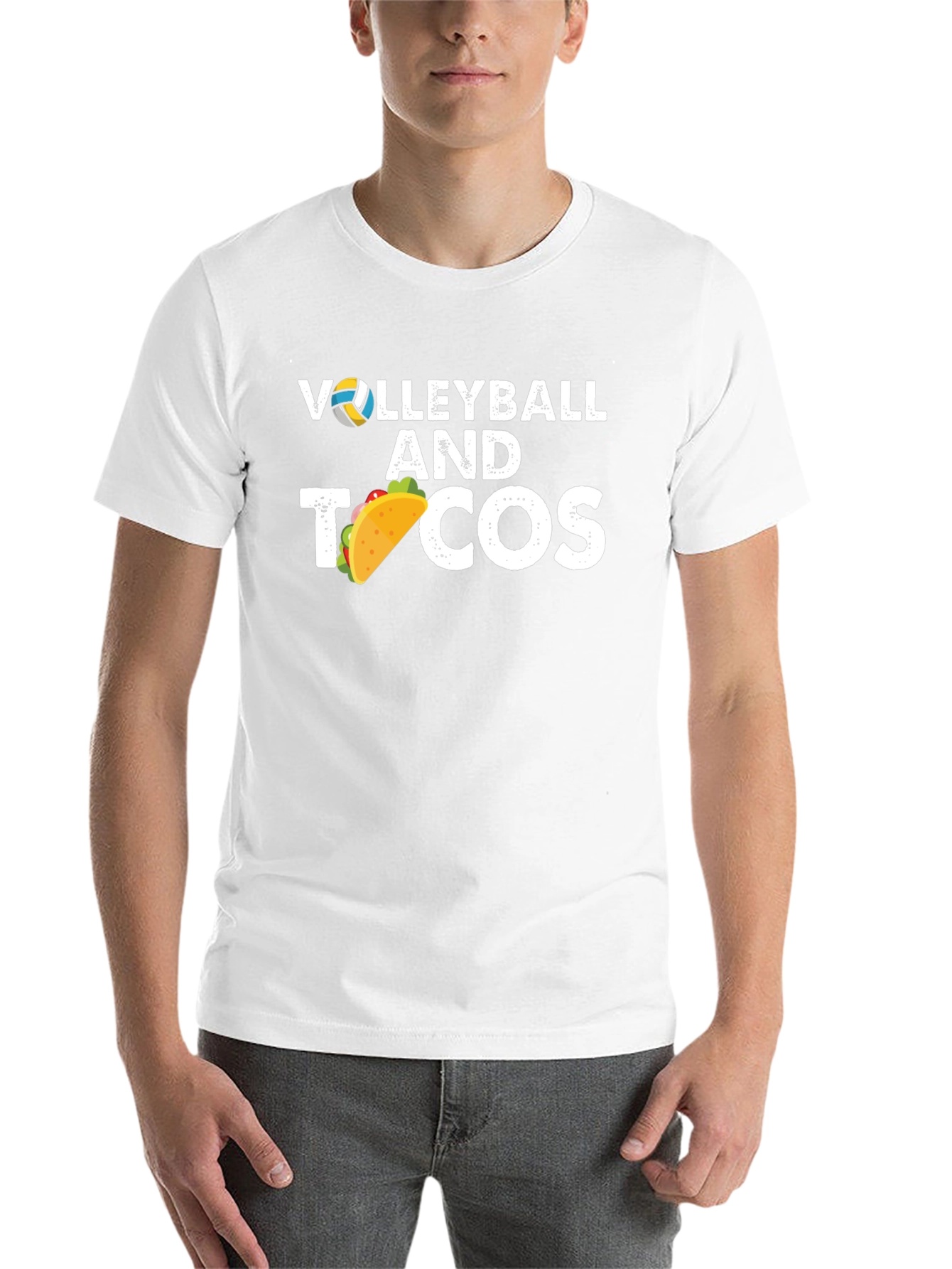 Black Volleyball & Tacos Graphic Tee - Black view 14